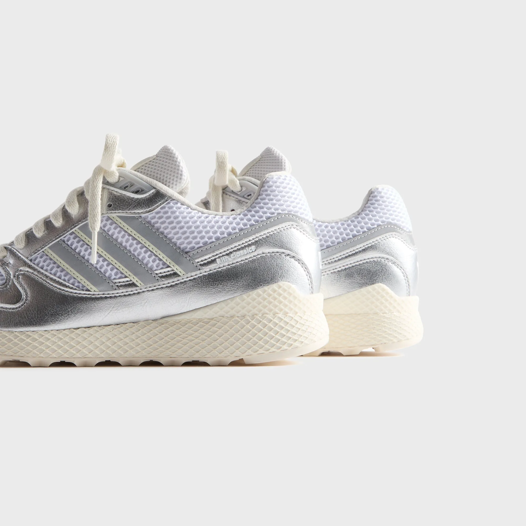 Kith For Adidas Oregon Ultra Tech - White / Red / Silver Metallic Comfortable Camouflage Slippers "Practical Loafers