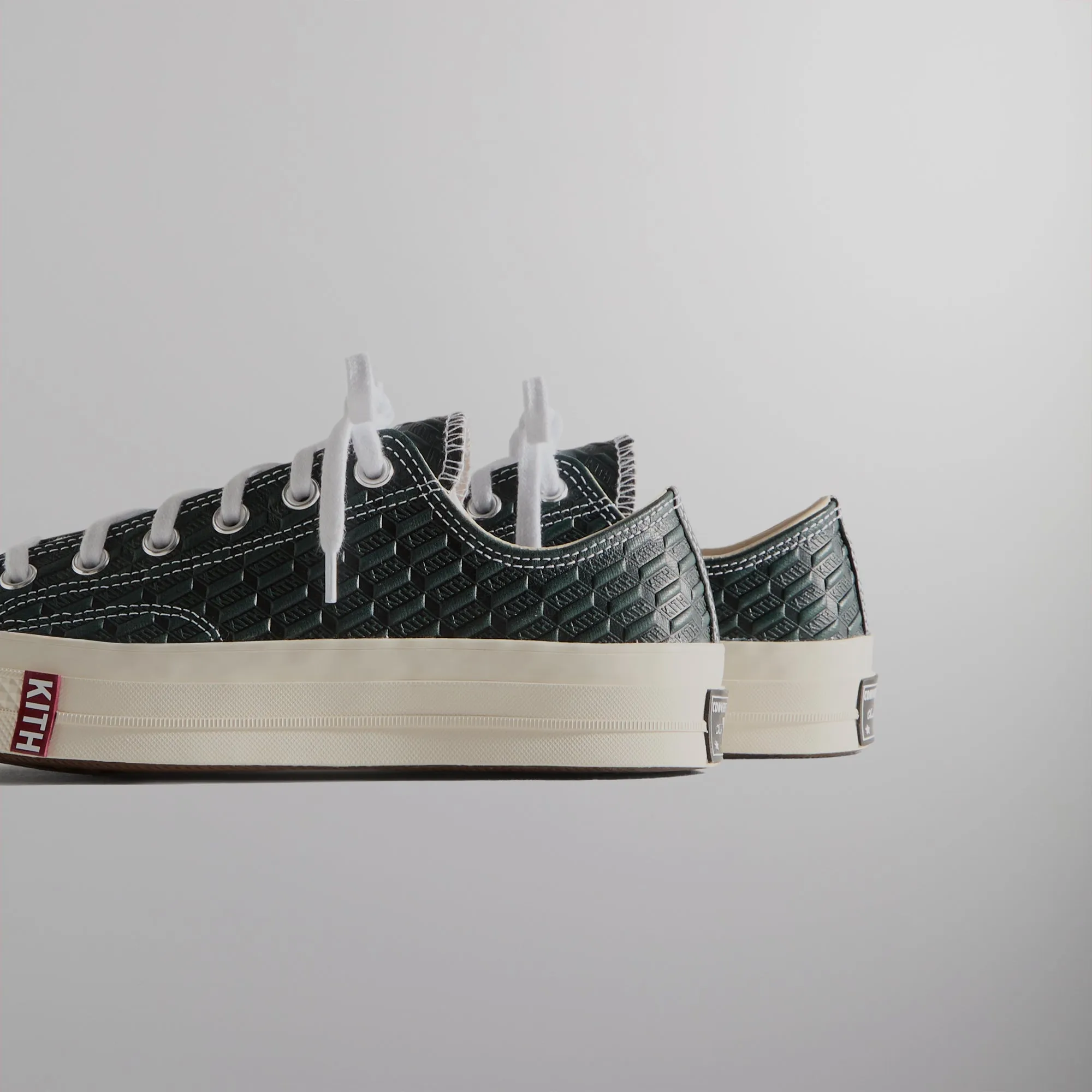 Foot Sable Comfortable Yield Kith For Converse Chuck Taylor All Star 1970 Ox - Black / Scarab / Egret Deco