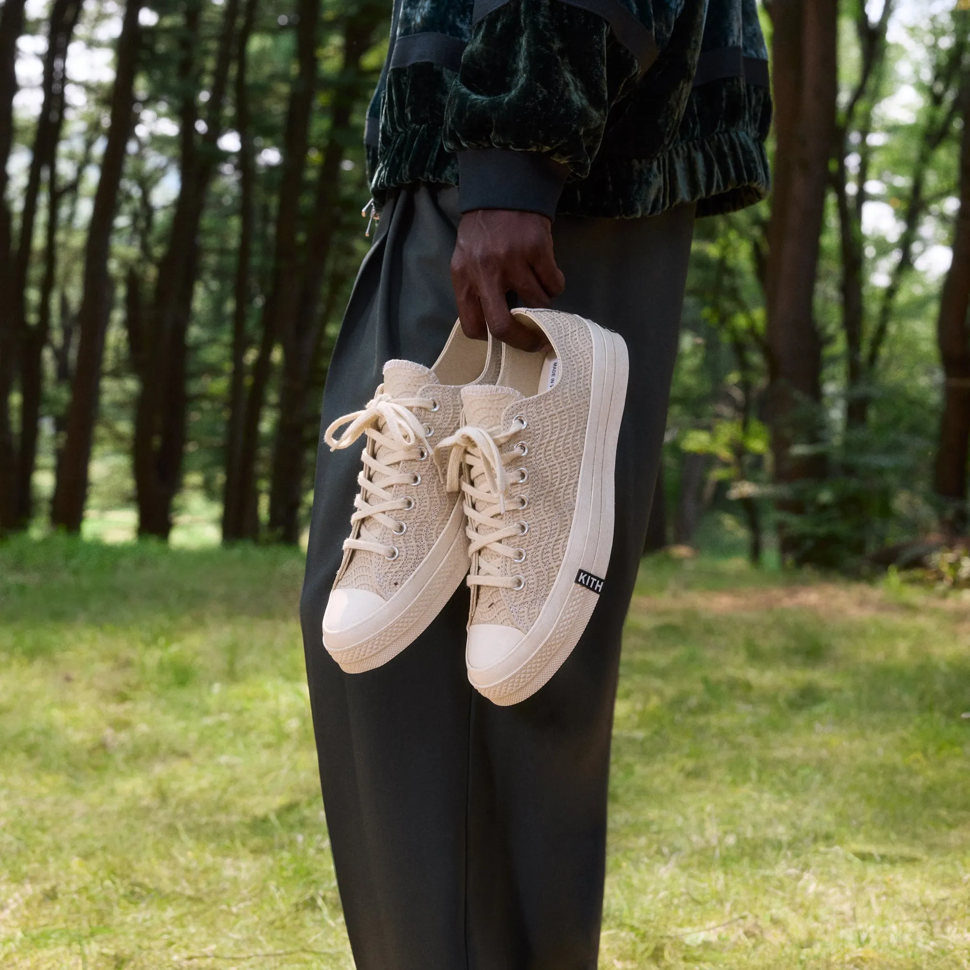 Autumn Sale Kith For Converse Chuck Taylor All Star 1970 Ox - Egret / White / Black Wave