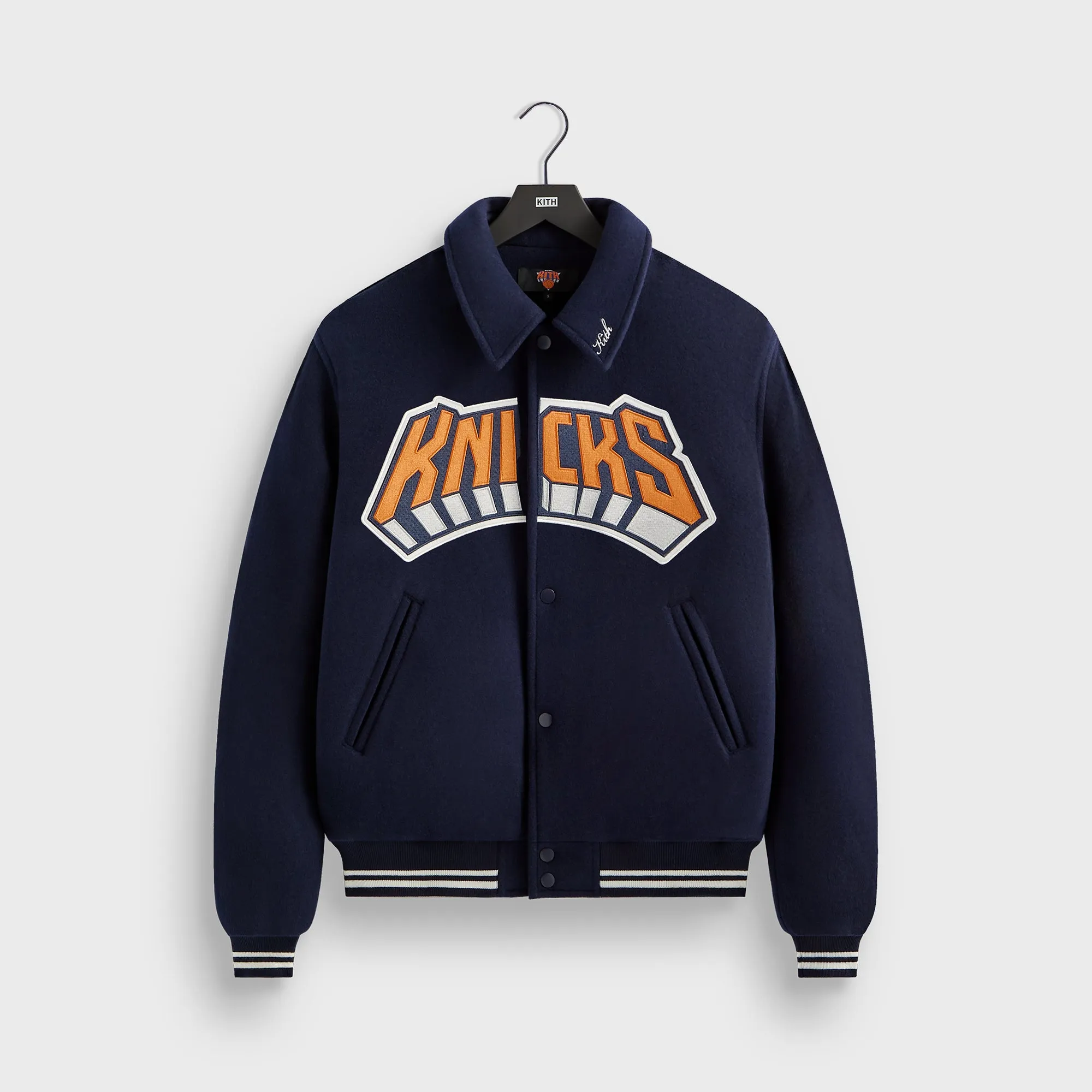 Comfortable Design Production Mesh - Lining Kith For The New York Knicks Empire Wool Coaches Jacket - Nocturnal