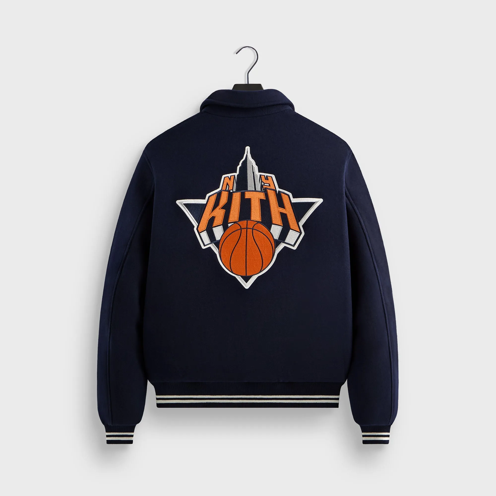 Jointed Kith For The New York Knicks Empire Wool Coaches Jacket - Nocturnal