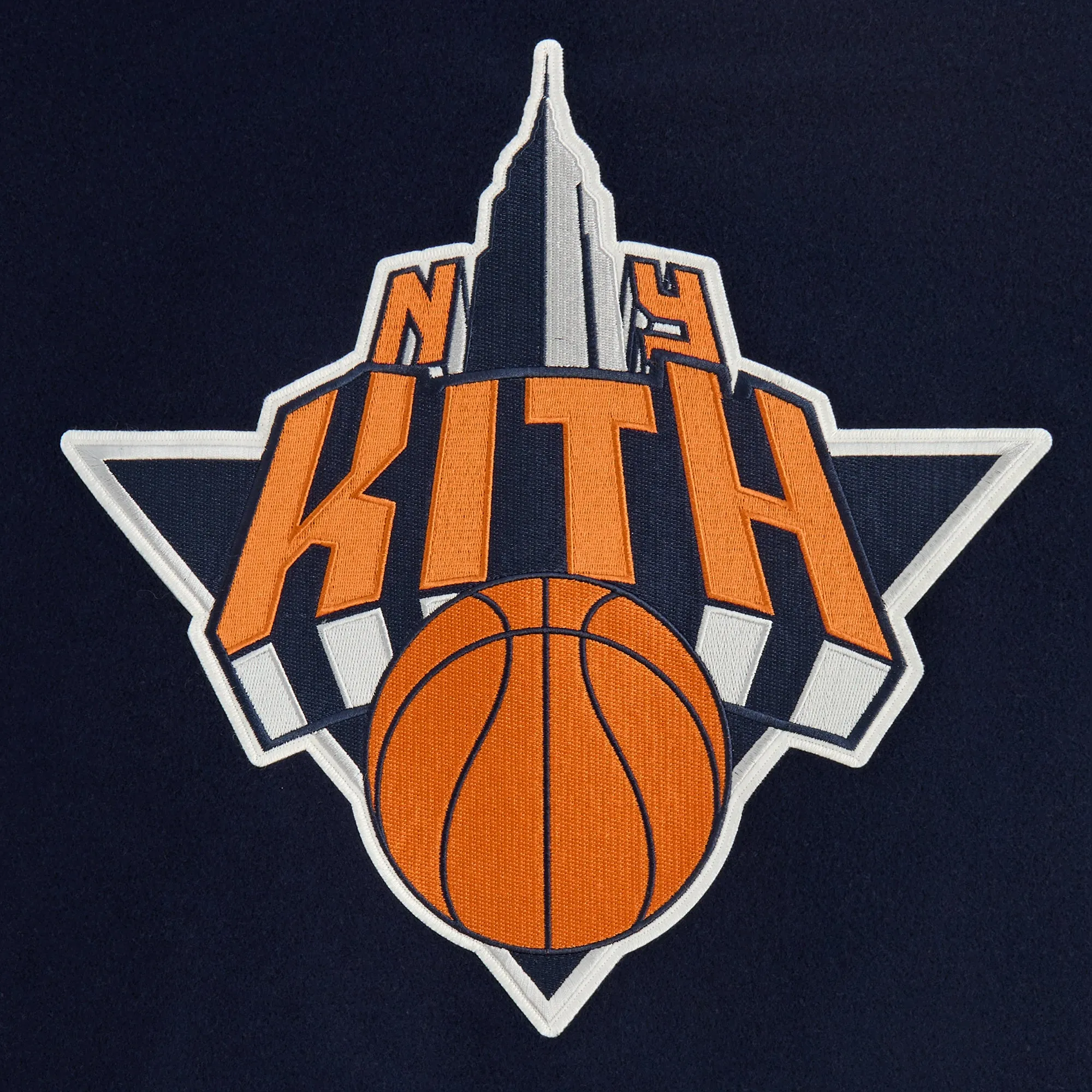 Kith For The New York Knicks Empire Wool Coaches Jacket - Nocturnal Mule