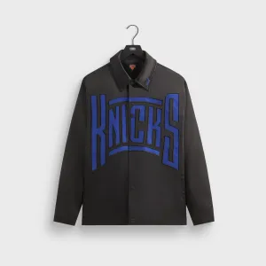 Kith For The New York Knicks Snap Front Coaches Jacket - Black Calibration