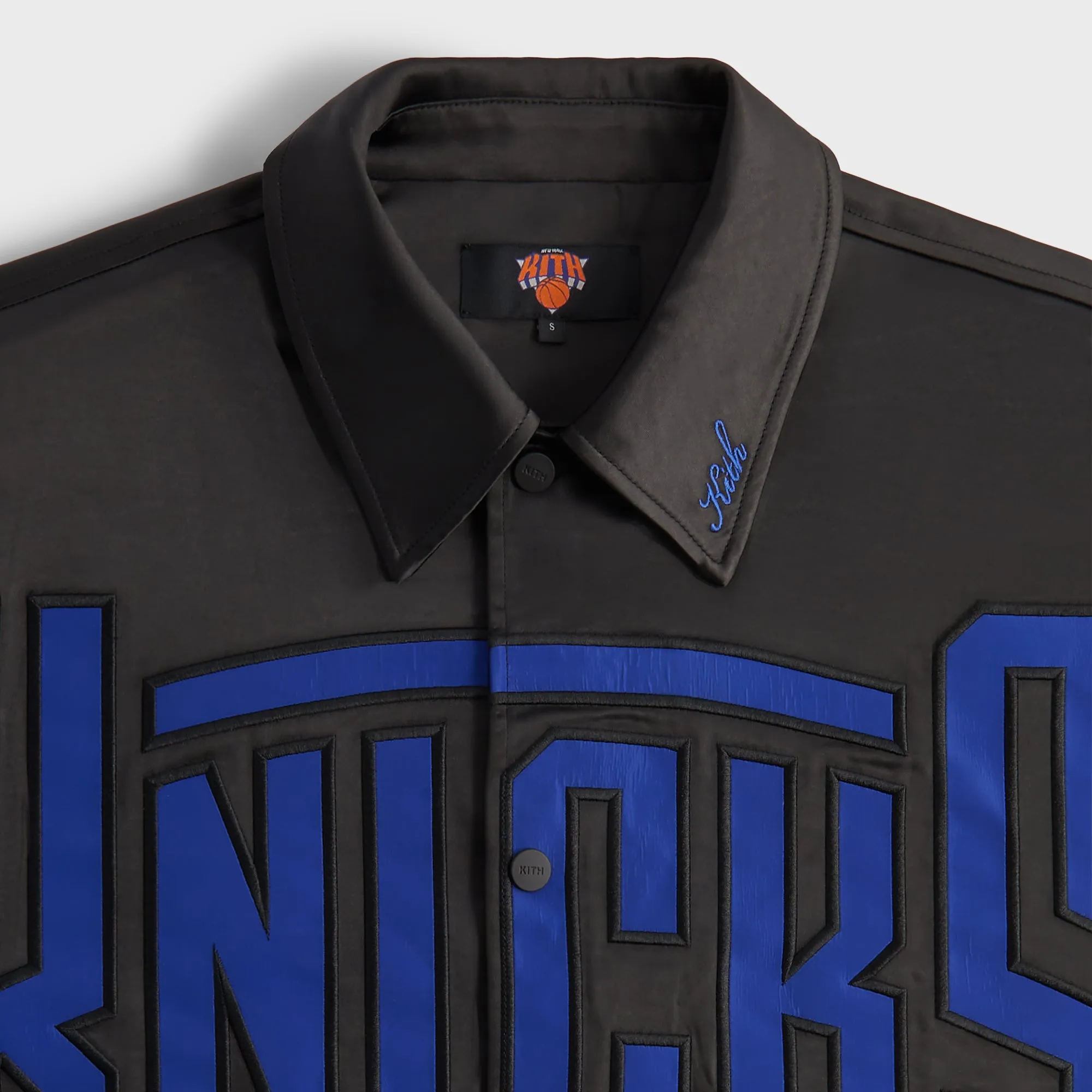 Airbnb Alpaca Socks Kith For The New York Knicks Snap Front Coaches Jacket - Black