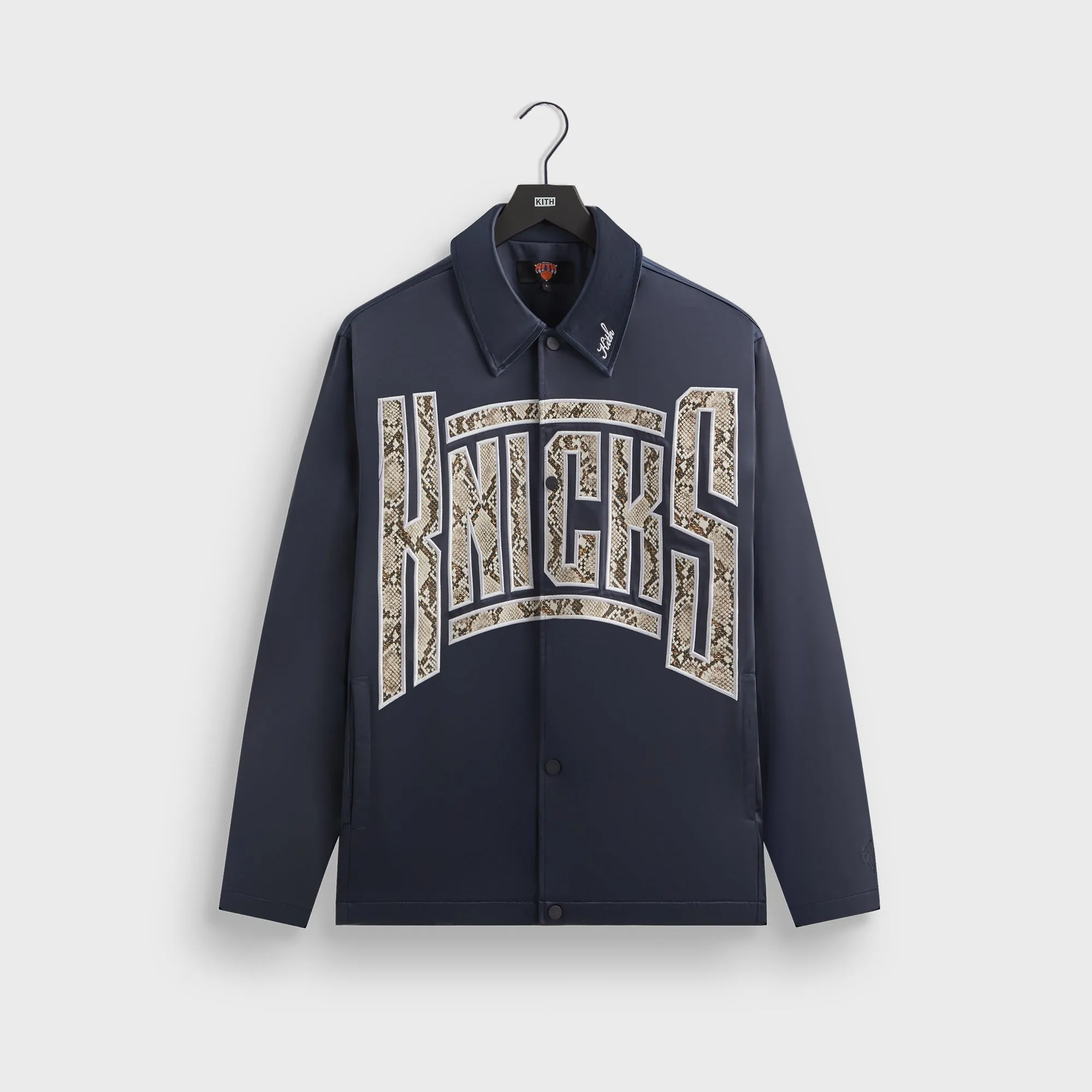 Kith For The New York Knicks Snap Front Coaches Jacket - Nocturnal Hand-Washable-Fit Envelope Pocket