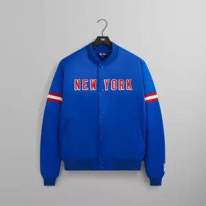 Anti - History Bow Tie Collar Kith For The New York Rangers Satin Bomber Jacket - Cyclone