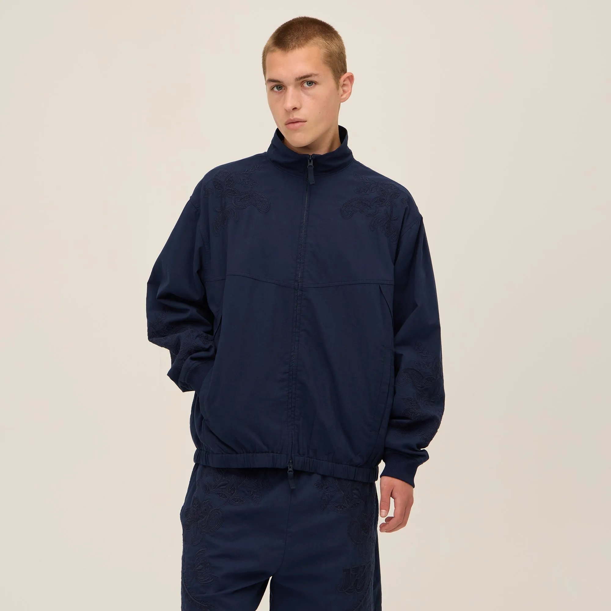 Kith For Wilson Embroidered Mesh Track Jacket - Nocturnal Hoodie Wrap