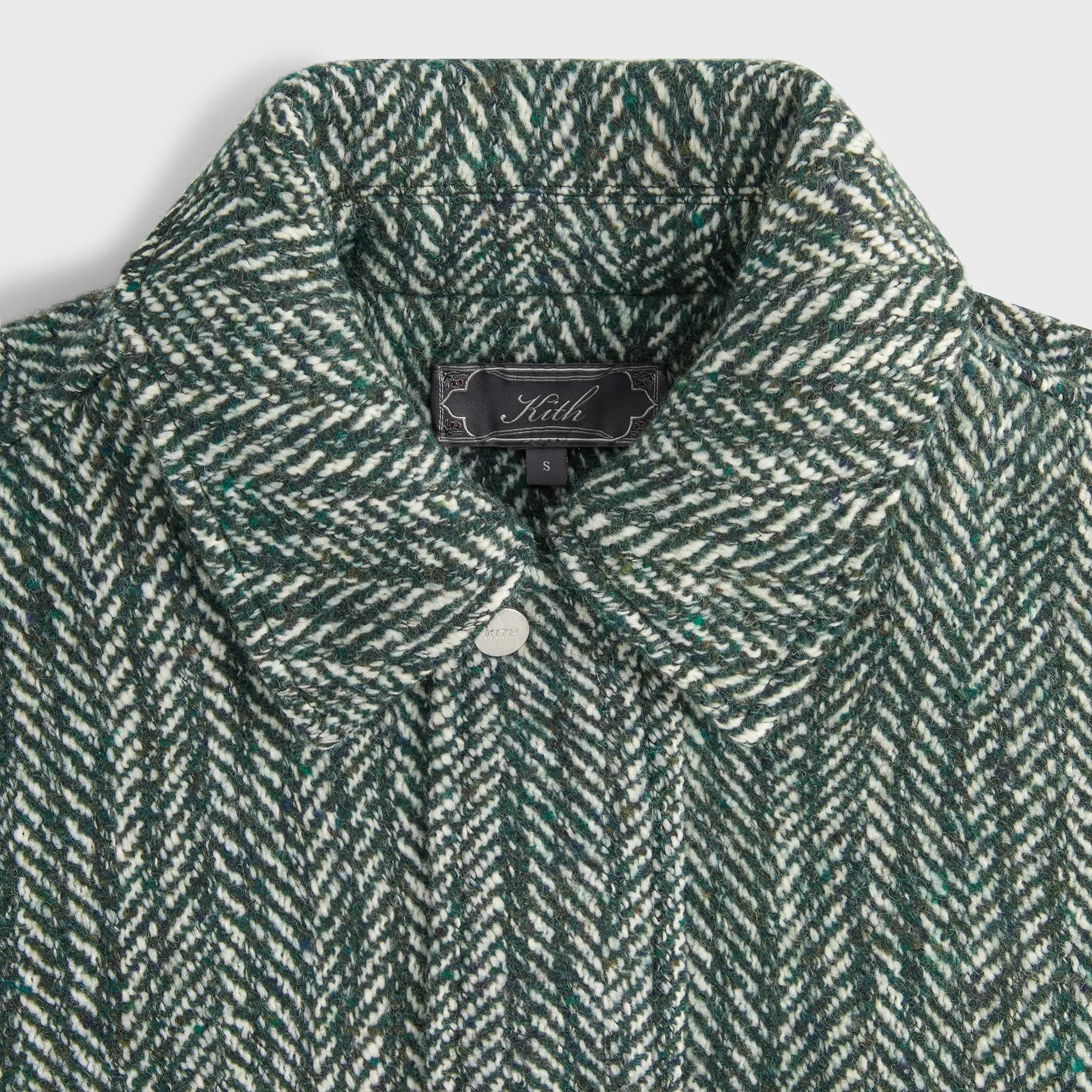 Kith Herringbone Hawthorne Flight Jacket - Stadium Soft Calf Length Hasty