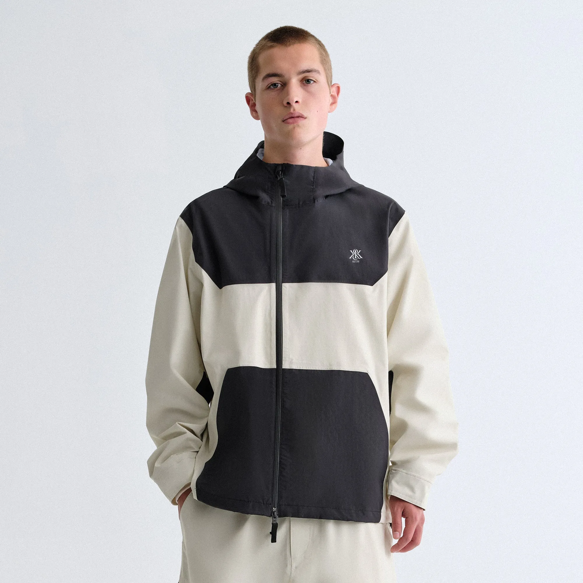 Brand Embossed Finish Packaging Kith Makai Bonded Tech Jacket - Alabaster