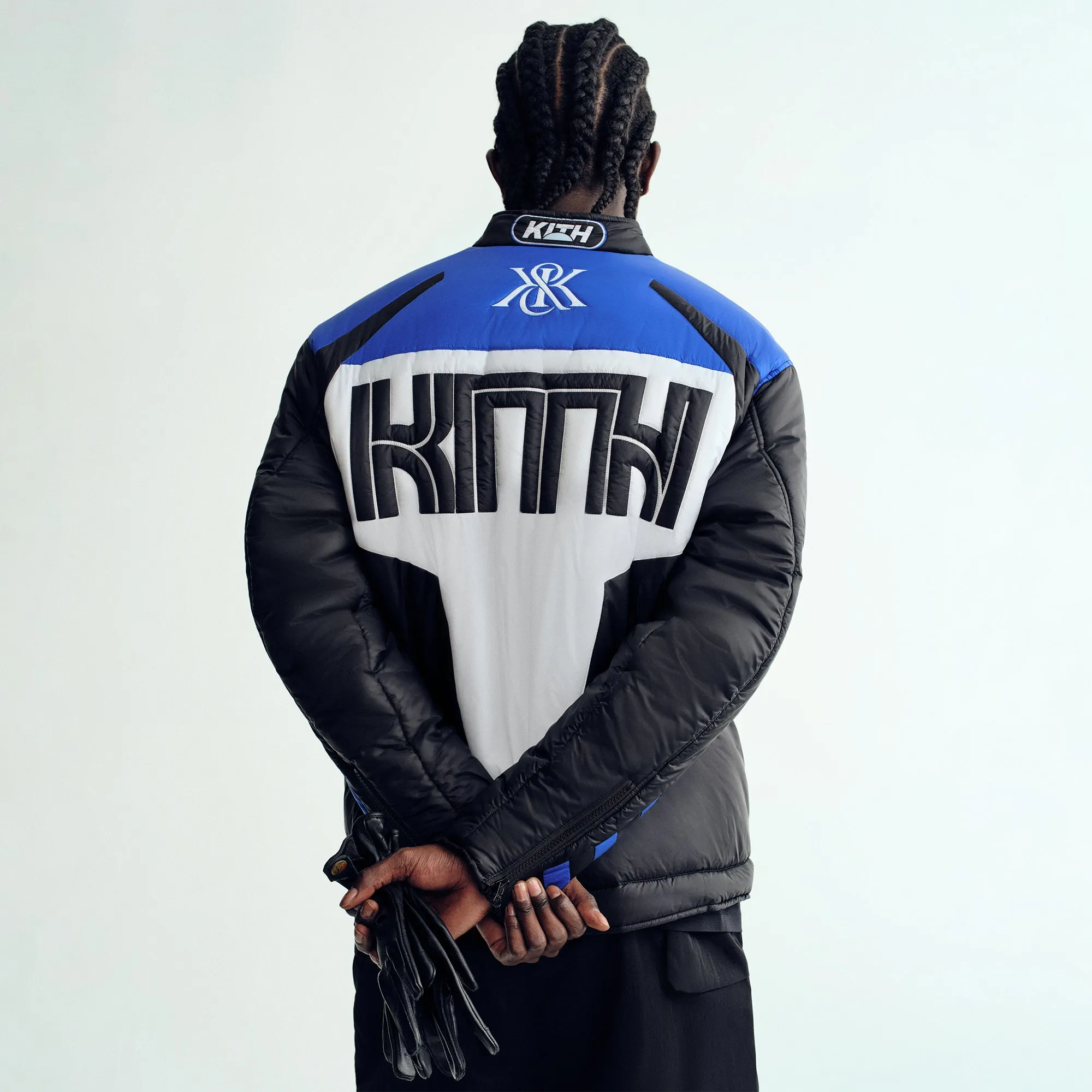 Breathable Neck Kith Moto Full Zip Brixton Jacket - Cyclone