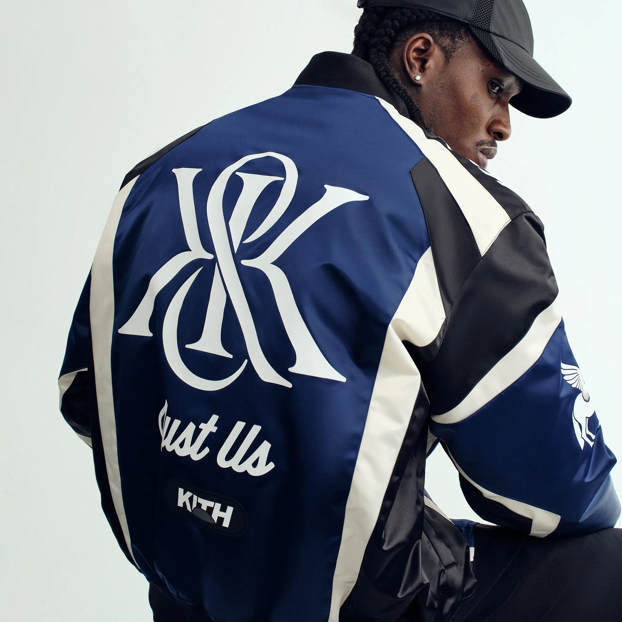 Triple Layered French Seam Kith Racing Nylon Bomber Jacket - Meter