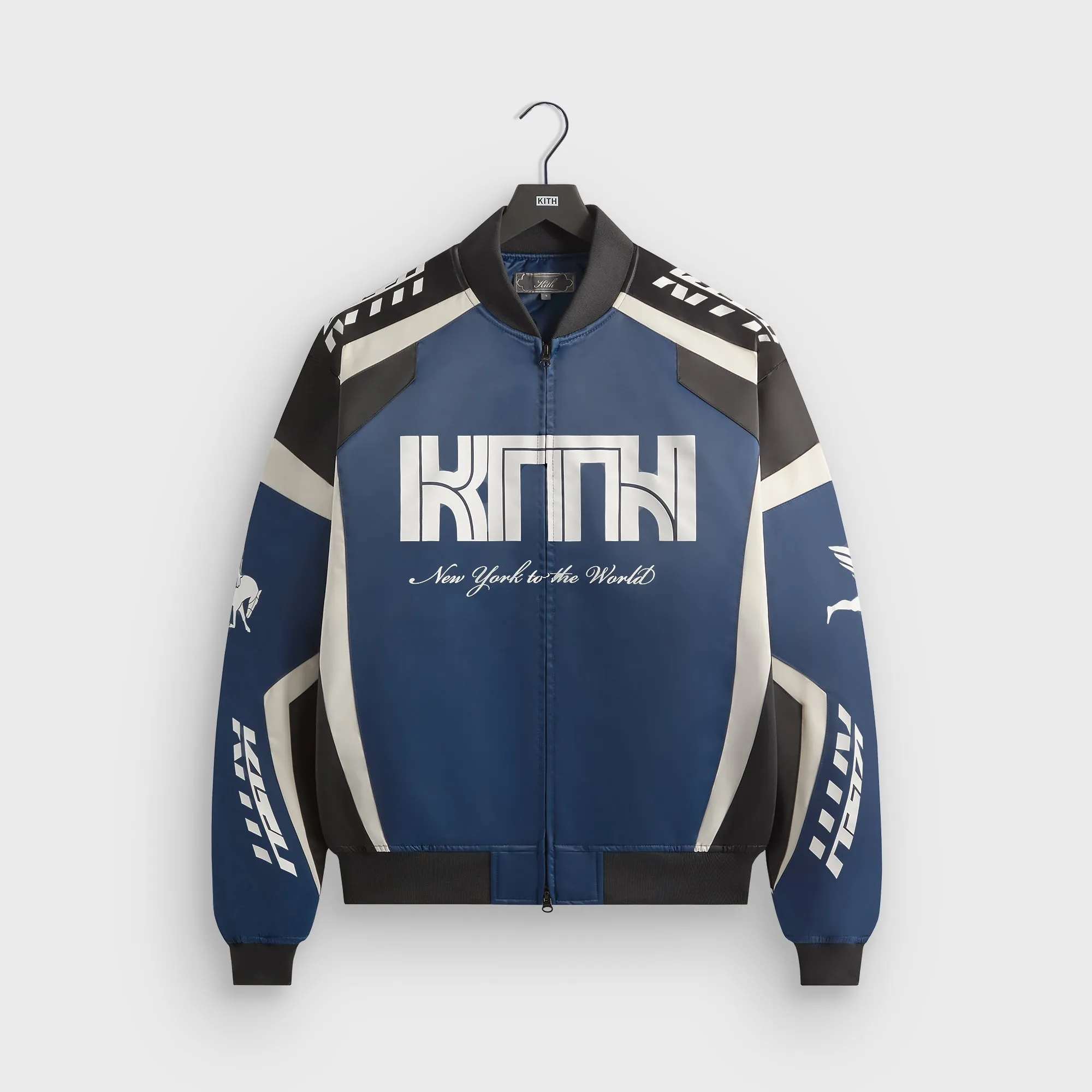 Absorbent Ability Kith Racing Nylon Bomber Jacket - Meter