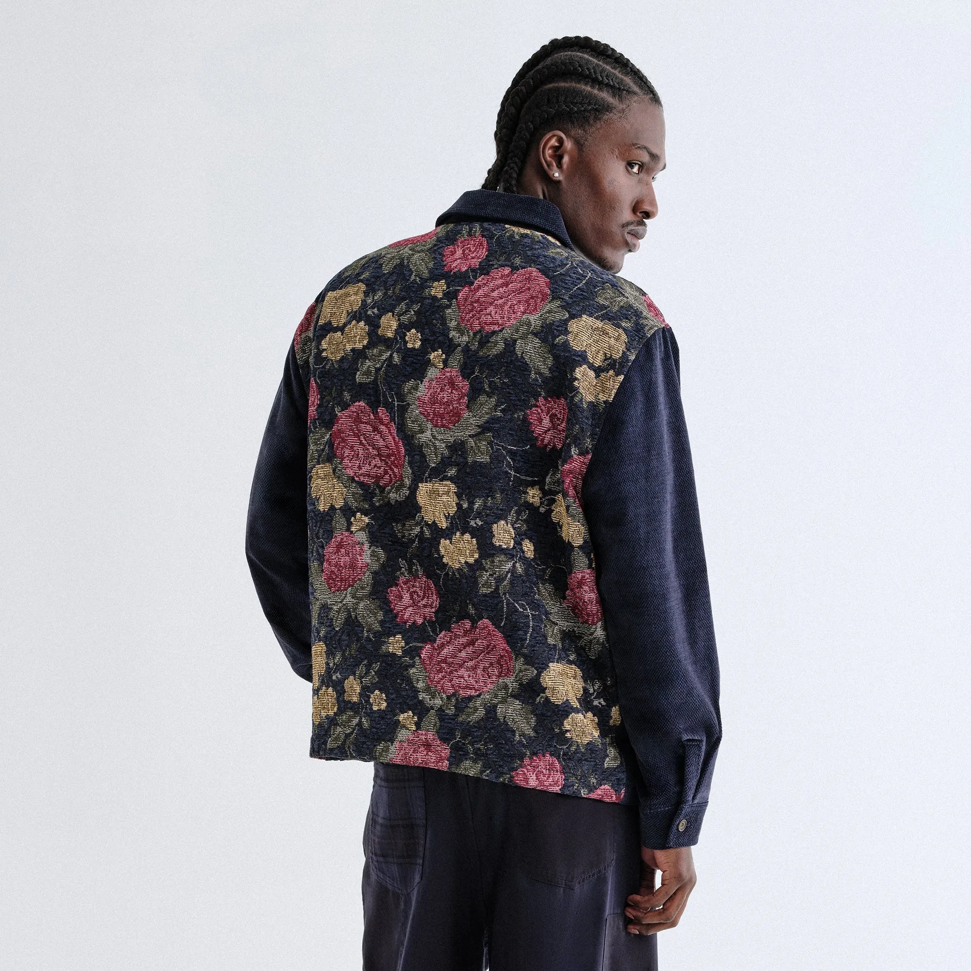 Kith Tapestry Panelled Remsen Jacket - Ink Beaded Texture