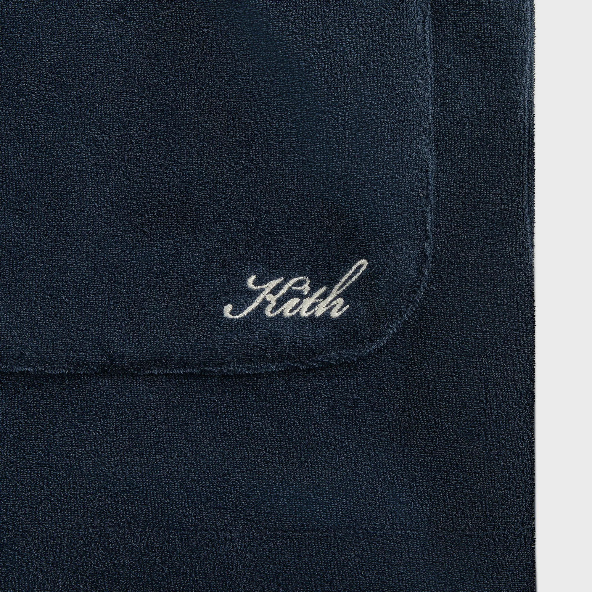 Comfortable Sea Anemone Kith Terry Boxy Collared Overshirt - Nocturnal