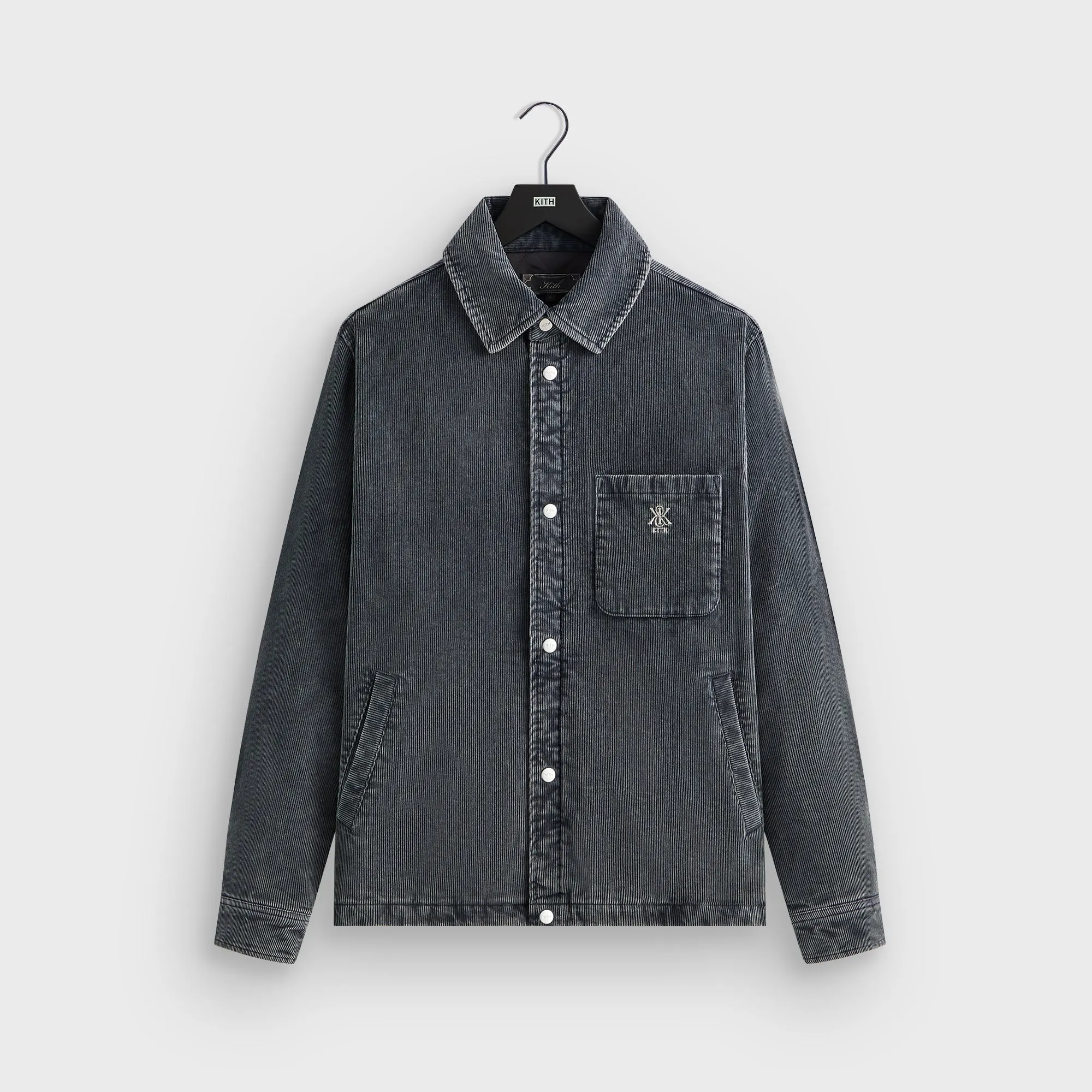 Hemmed Style Basic Kith Washed Corduroy Brixton Puffed Shirt Jacket - Elevation
