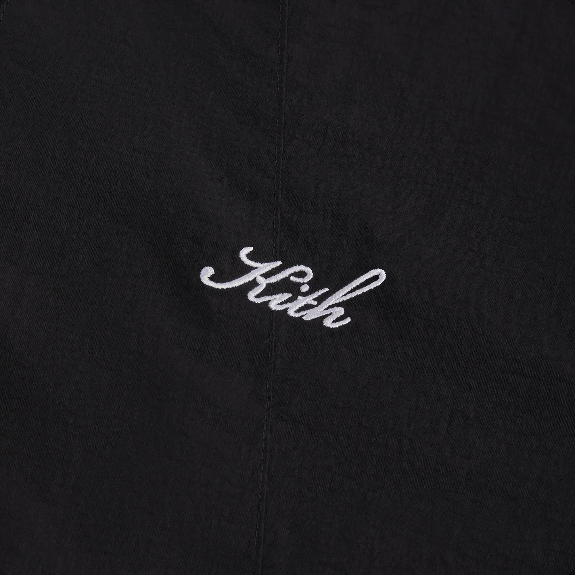 Kith Wrinkle Nylon Windsor Panelled Track Jacket - Black Fitted Fit