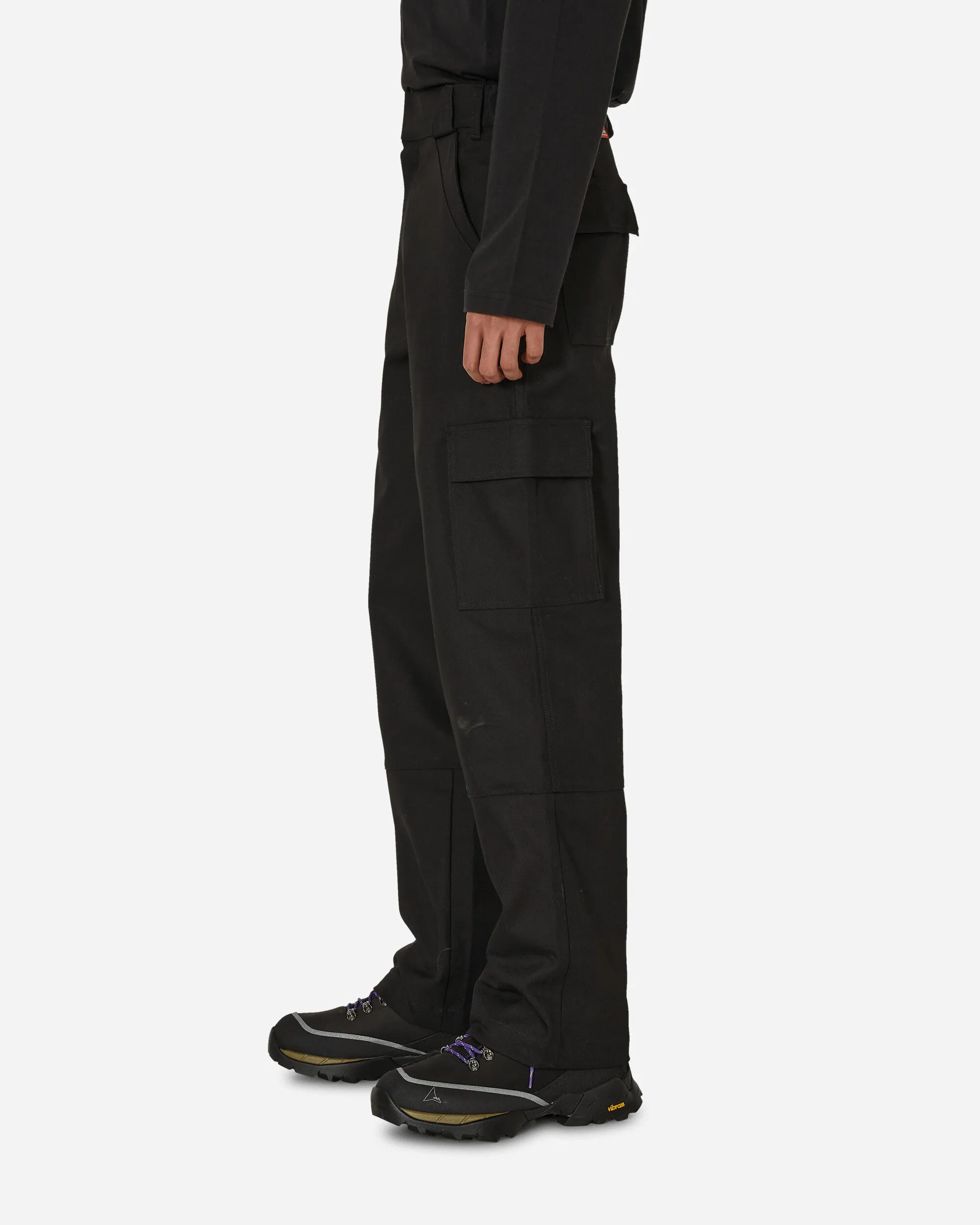 Klopman Shank Structured Pants Black Neoprene Lining Well-Tailored Garment