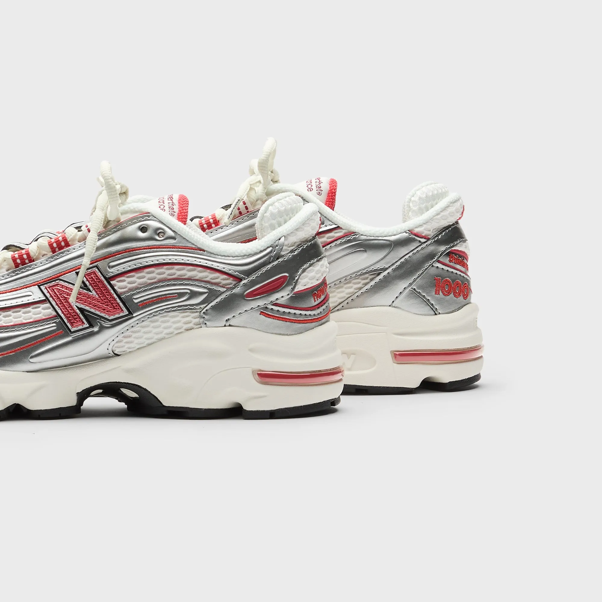 New Balance X This Is Never That M1000 -  Metallic Silver / Red No-Tie Design Support System