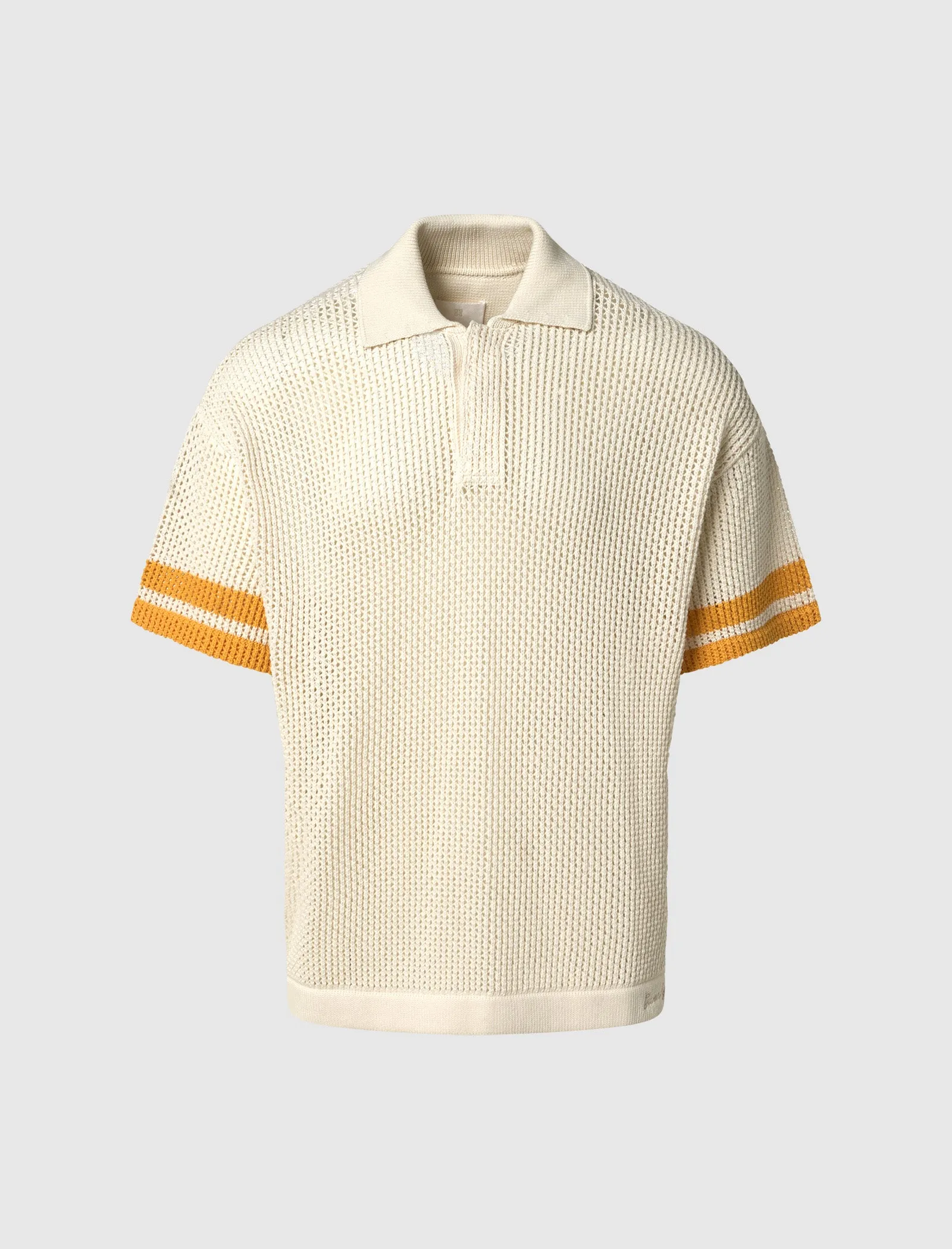 Knitted Polo Shirt Muffin Sleeve