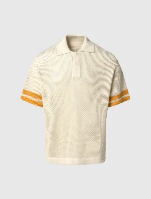 Knitted Polo Shirt Muffin Sleeve