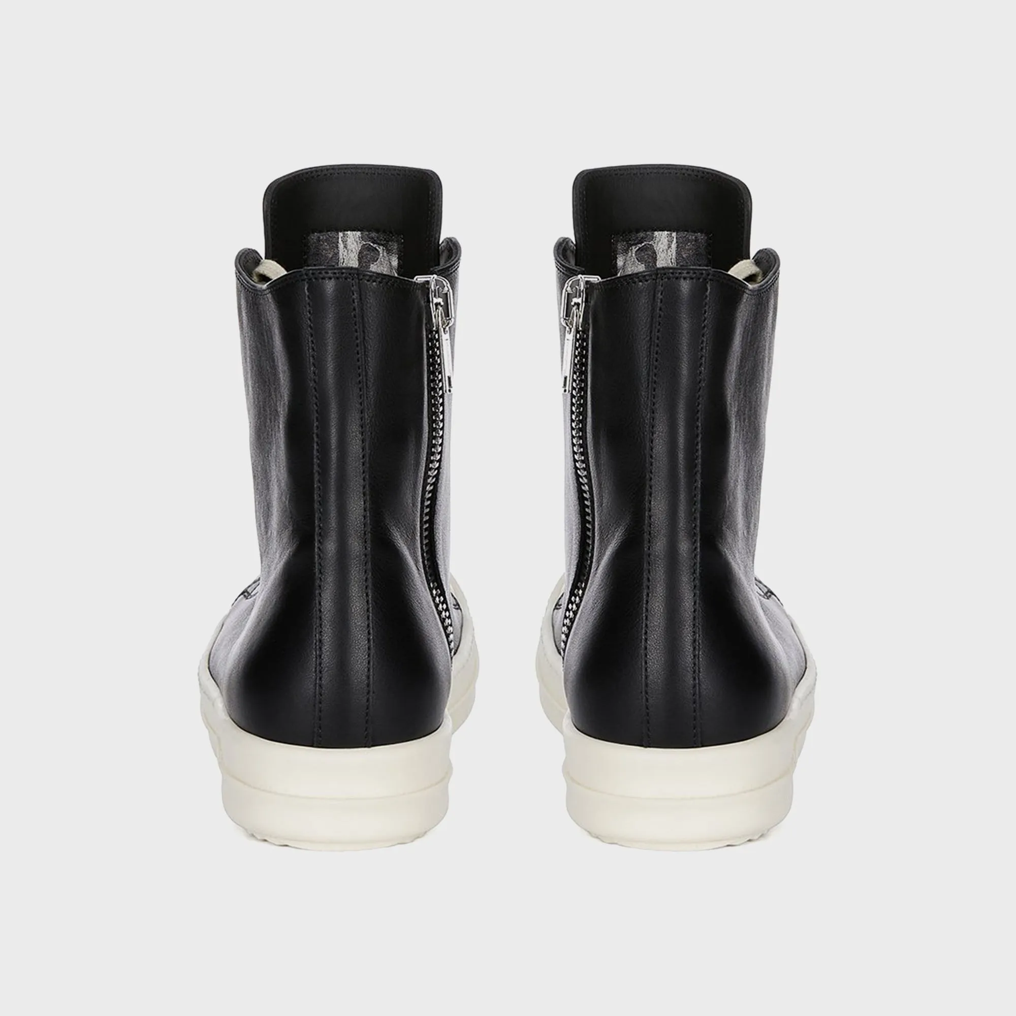 Rick Owens Leather Sneakers Scarpe In Pelle - Black / Milk / Milk Comfort Maintenance Need Analysis Method MoldedMidsole