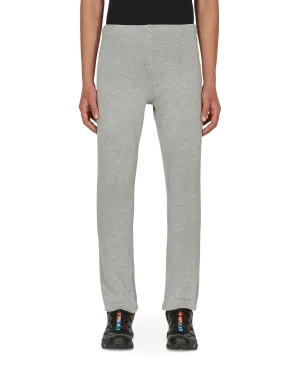 Knitted Underlayer Long Pants Grey Short Length at Drawstring