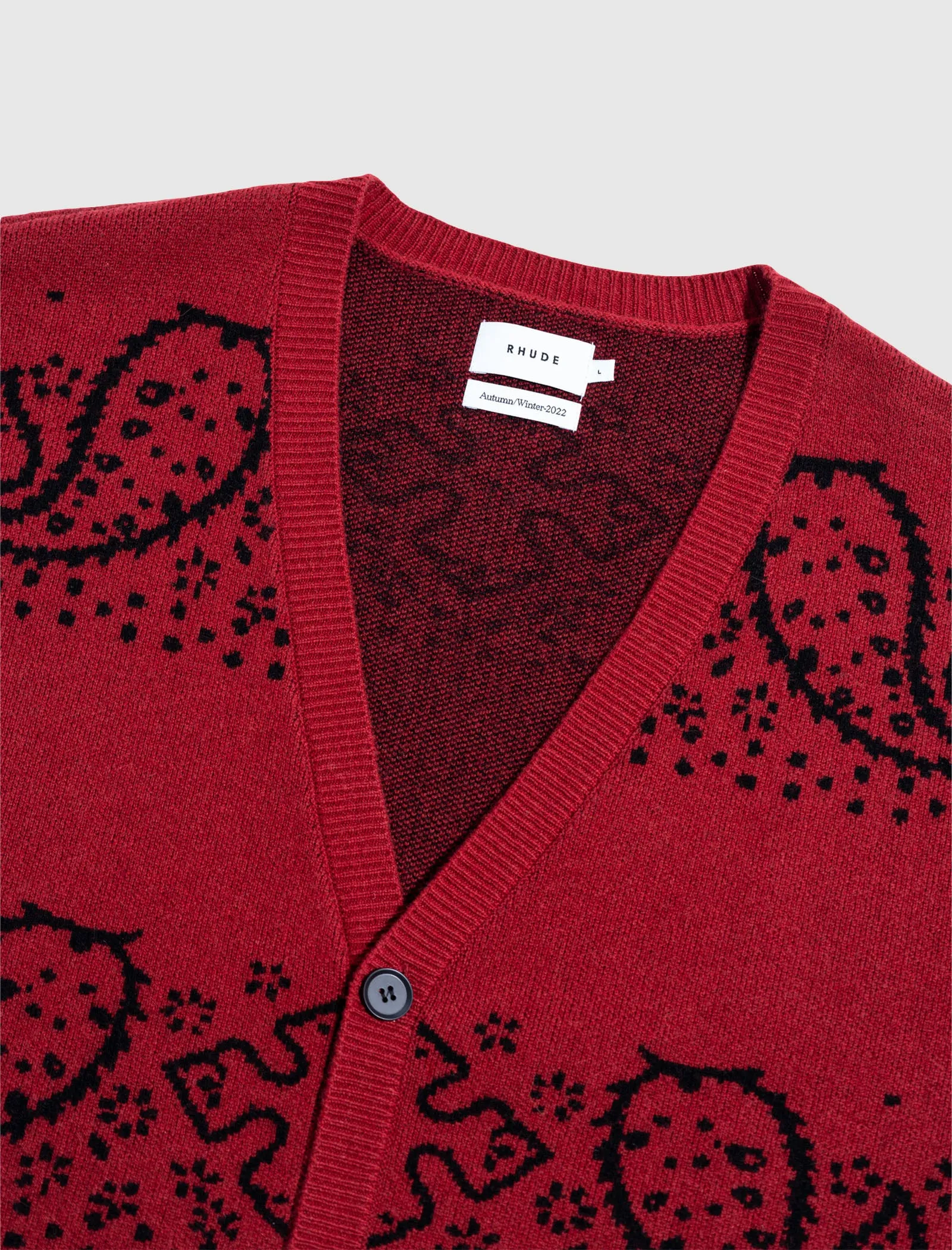 Every-Day Wear Enzyme-Washed Bandana Knit Caridgan