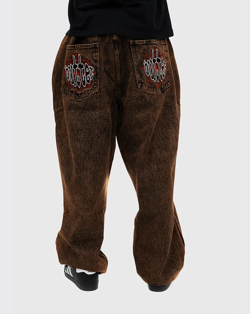 Butter Goods Spider Denim Jeans - Acid Brown Easy to Travel Play Activity
