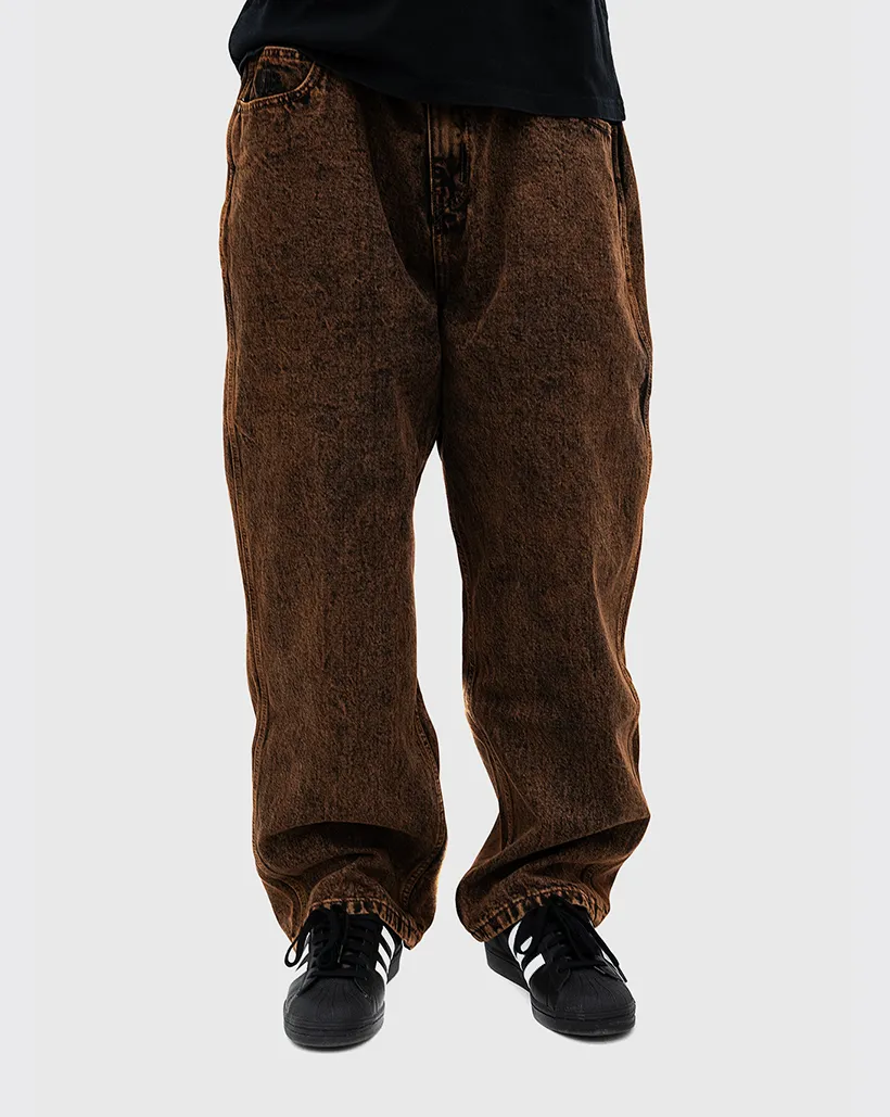 Odor - Resistance Anti-Microbial Butter Goods Spider Denim Jeans - Acid Brown