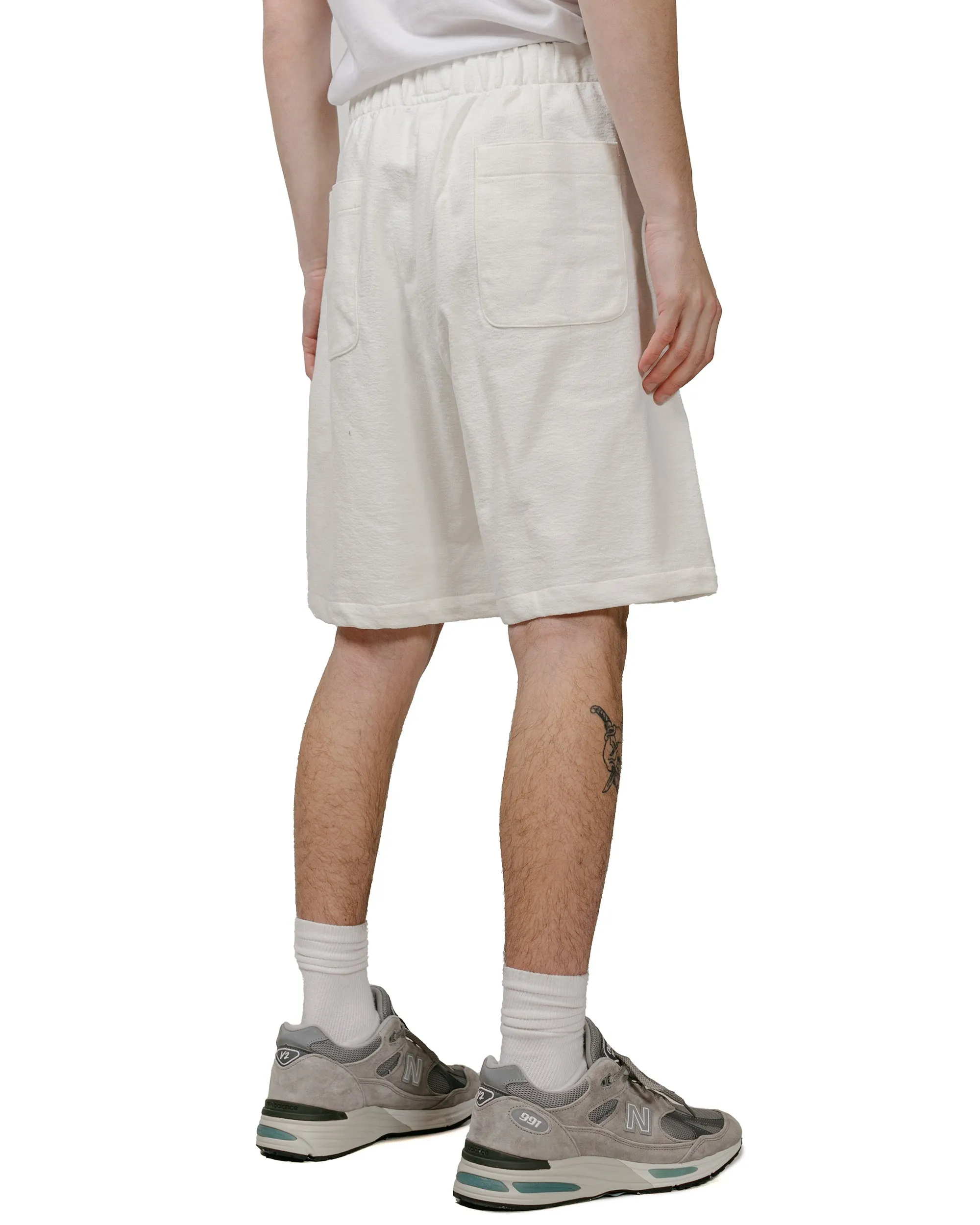 Lady White Co. Textured Lounge Short White Thermal Efficiency Knitwear Circumference