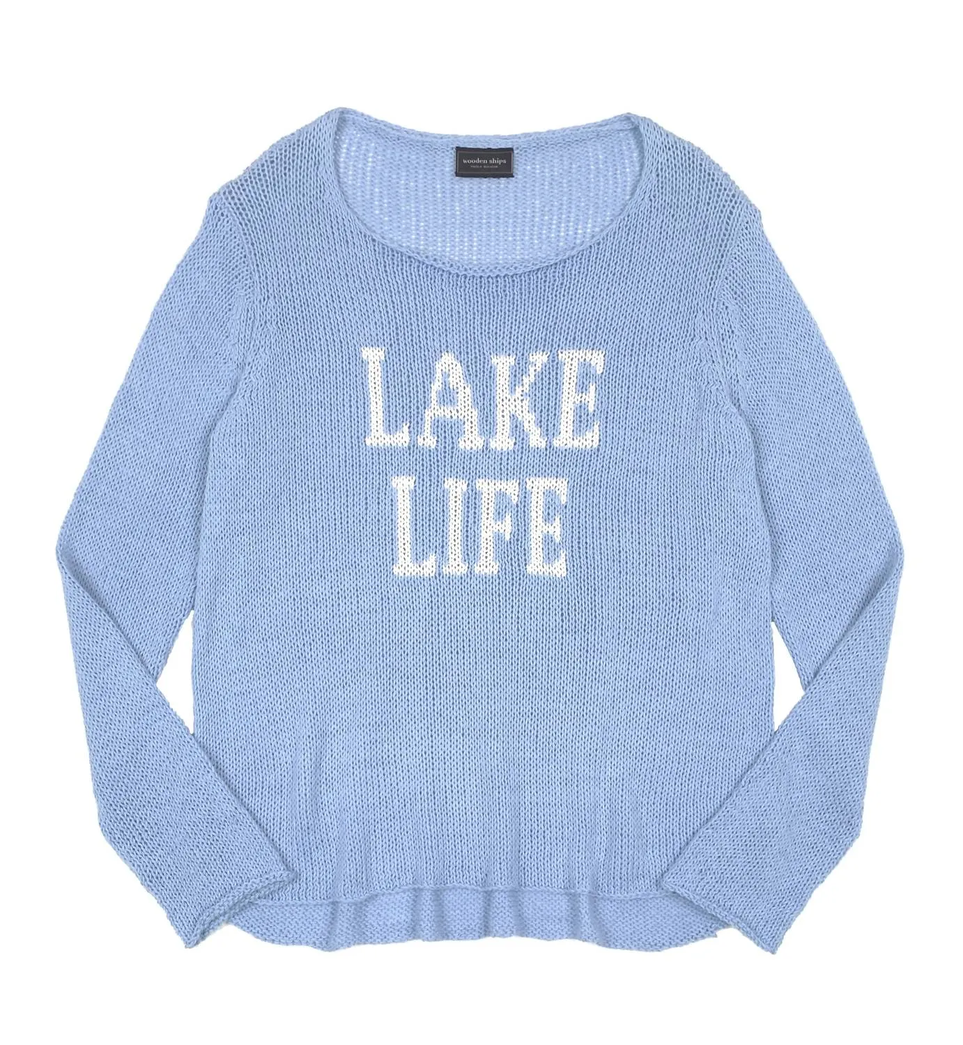 Pull en coton Lake Life Crew - Piscine Hockney/bleu indigo foncé
