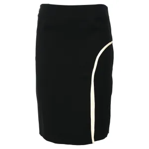 Jupe crayon mini Lanvin avec passepoil en viscose noire