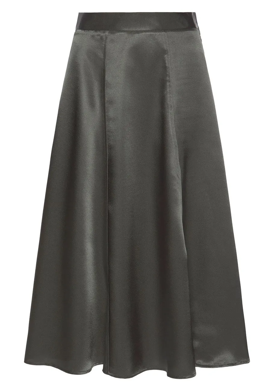 Jupe mi-longue satinée pour femme LASCANA
