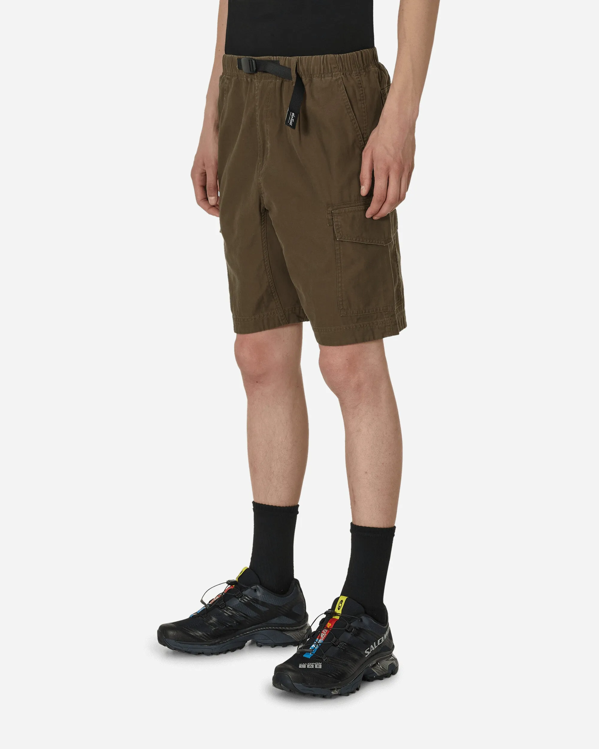 Front Zipper Easy-To-Wear Cotton Cargo Shorts Olive