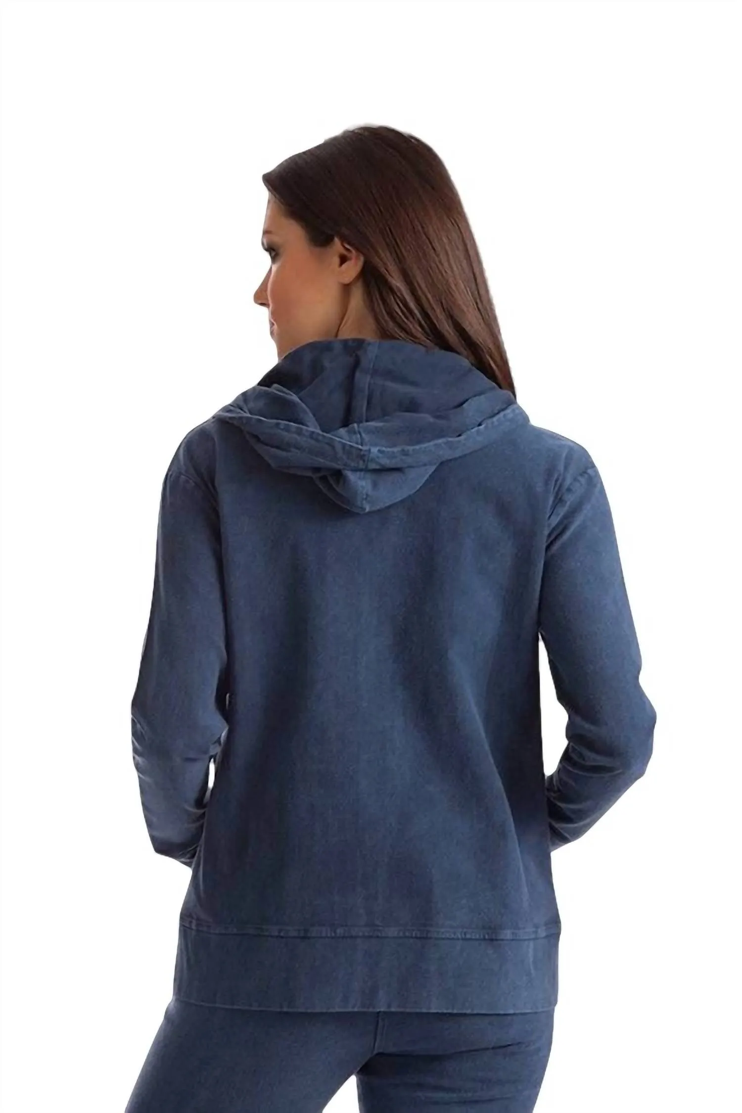 Cardigan à capuche Lauren en denim