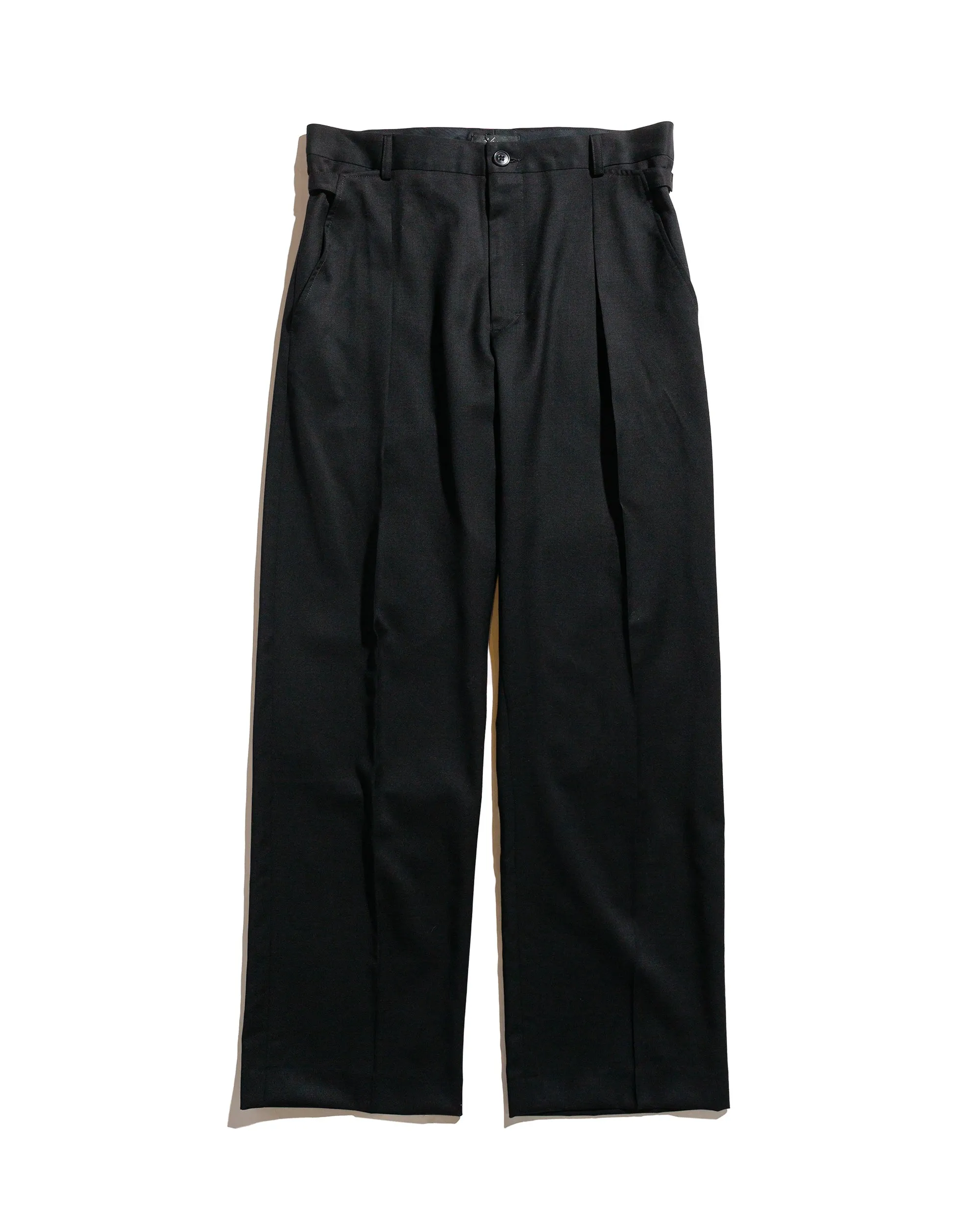 Wanze Cinch Trouser Tropical Wool Black Natural