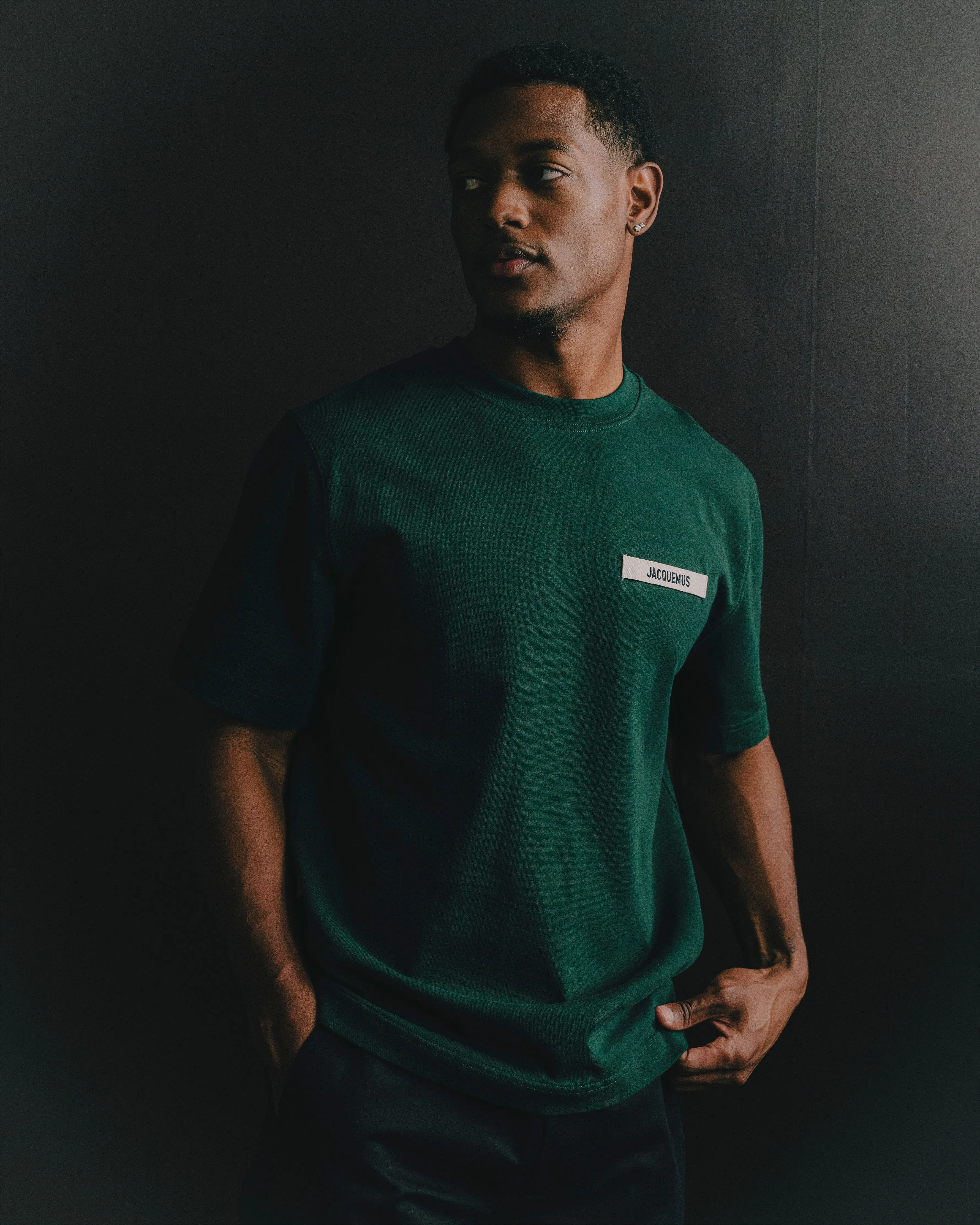 Stretchable Fabric Weave Le T-Shirt Gros Grain