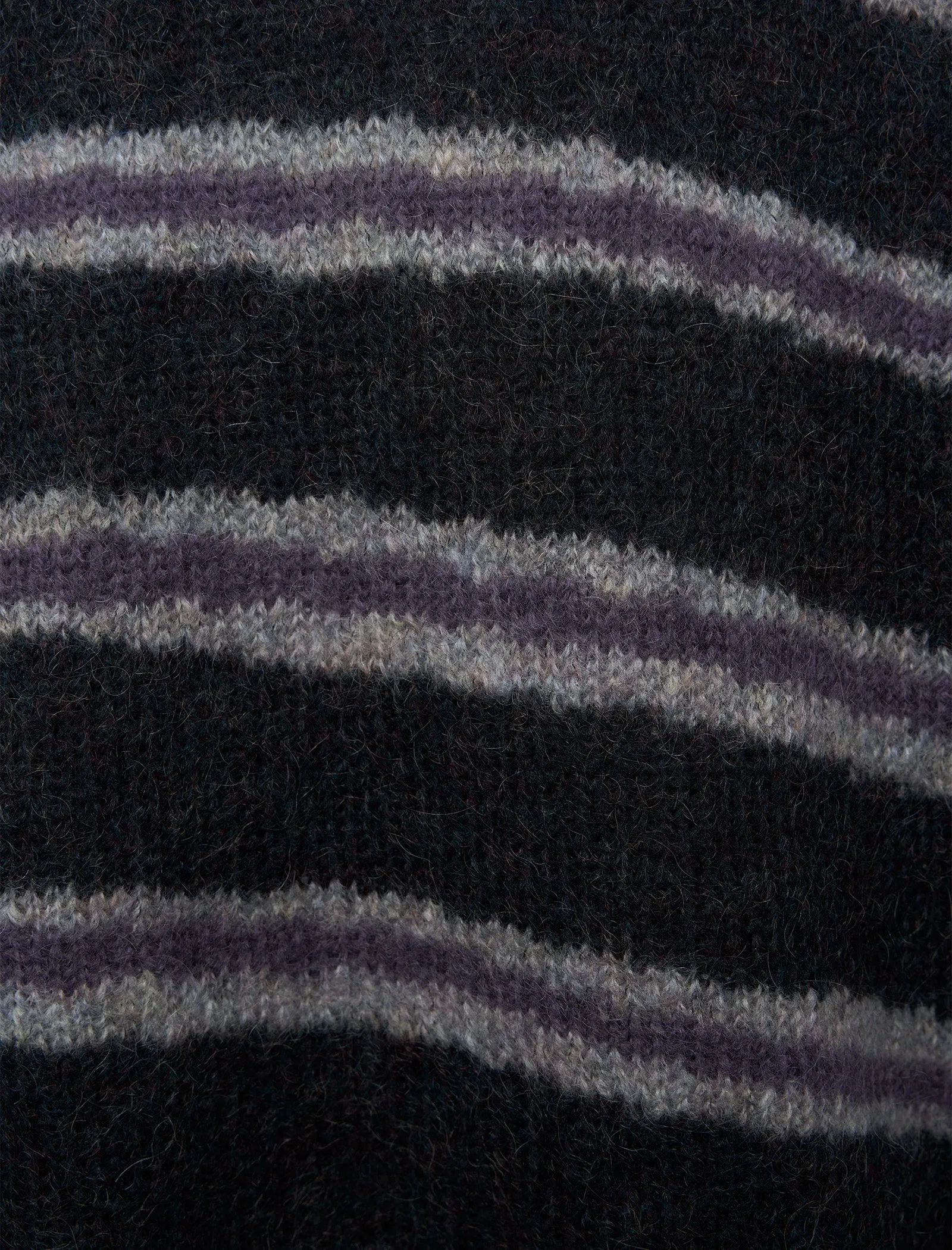 Striped Knit Top Ribbed Design Socks Reinforced Mouth Muscles