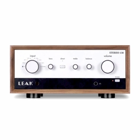 Leak: Stereo 130 Integrated Amplifier w/ Bluetooth - Walnut hi-fi DAC amp combo,hi-fi speaker impedance matcher,hi-fi RCA switch
