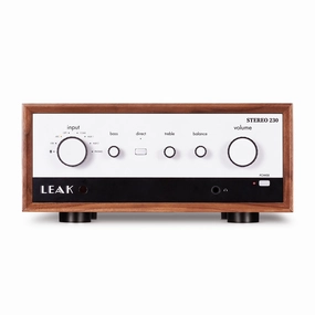 Leak: Stereo 230 Integrated Amplifier w/ Bluetooth - Walnut hi-fi DAC amp combo,hi-fi speaker impedance matcher,hi-fi RCA switch