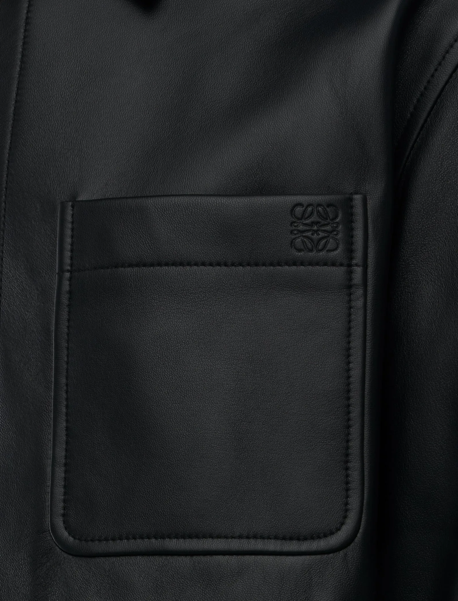 Hood With Trendy Materials Soft Lining Leather Overshirt