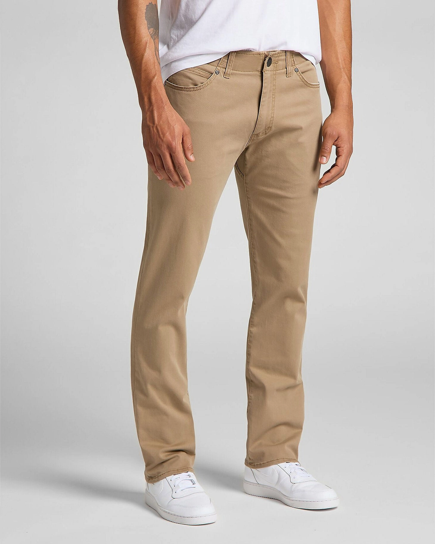 Pantalon Homme Cougar en Coton à Coupe Droite Lee avec Extrême Mobilité