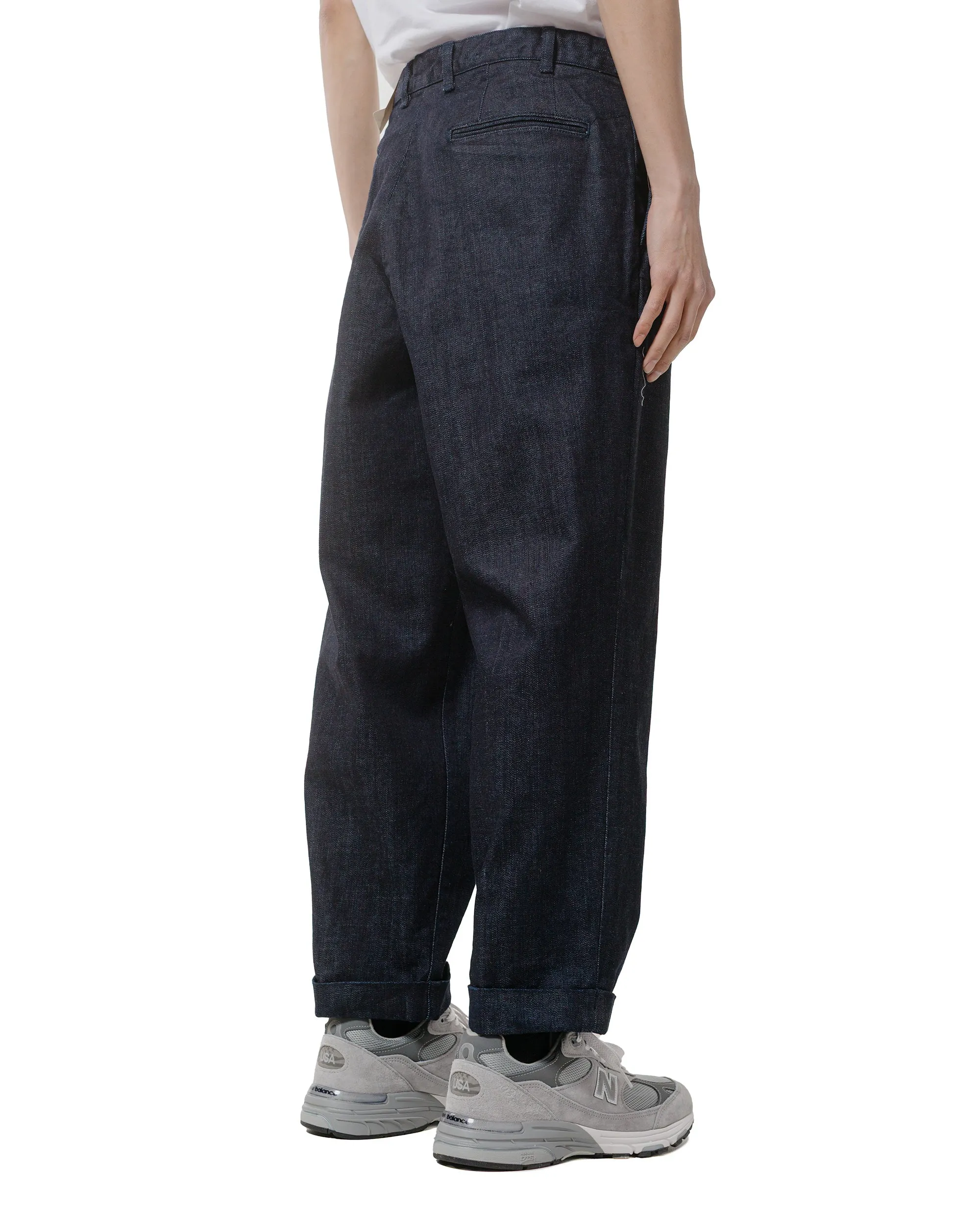 Beams Plus 2Pleats Denim Indigo Stretchable Lining Material