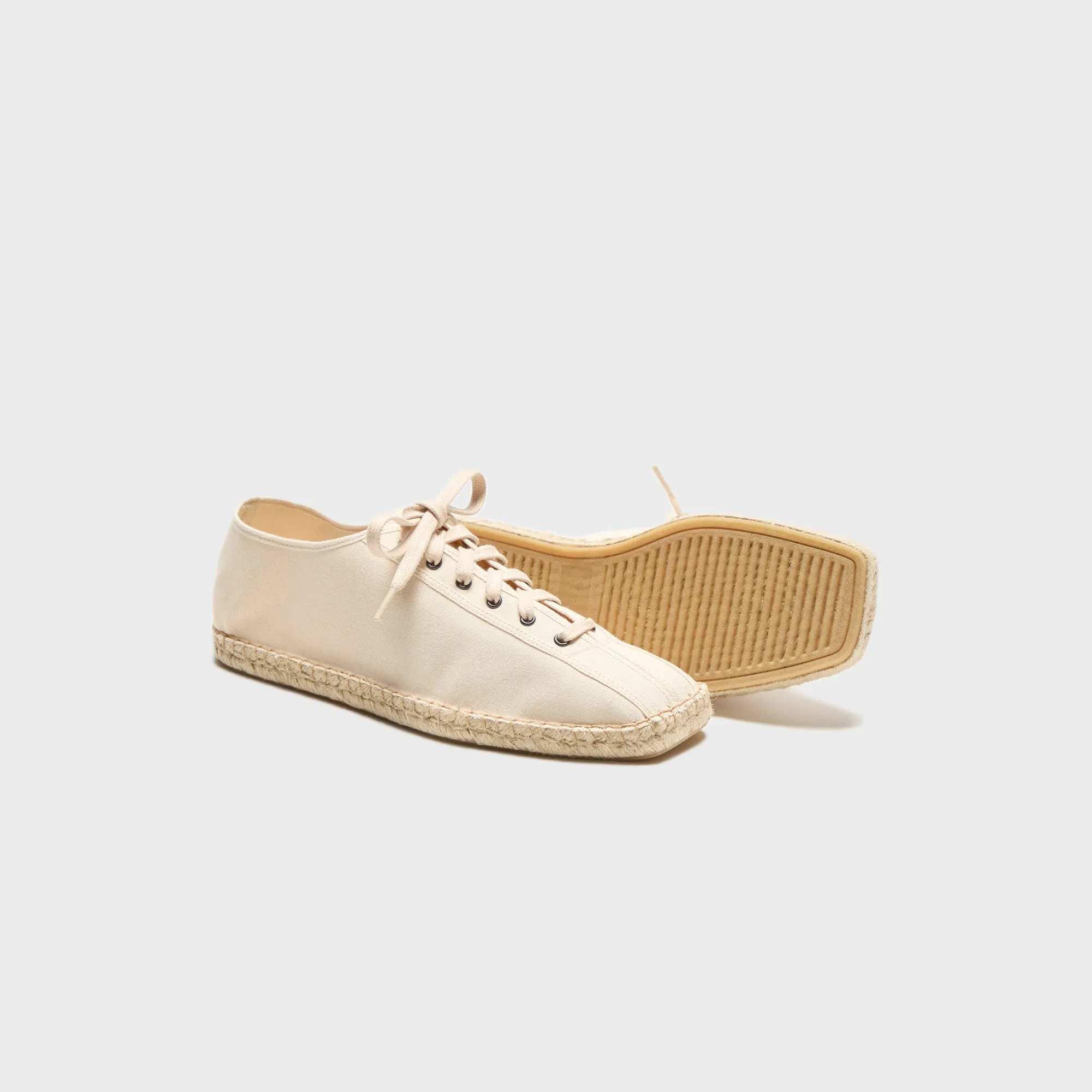 Slip-On Usefulness Lemaire Linoleum Laced Espadrilles - Off White