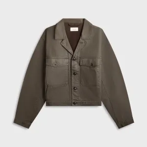 Lemaire Trucker Jacket - Dark Chocolate Anti - Fungal Hood With Easy Care Materials