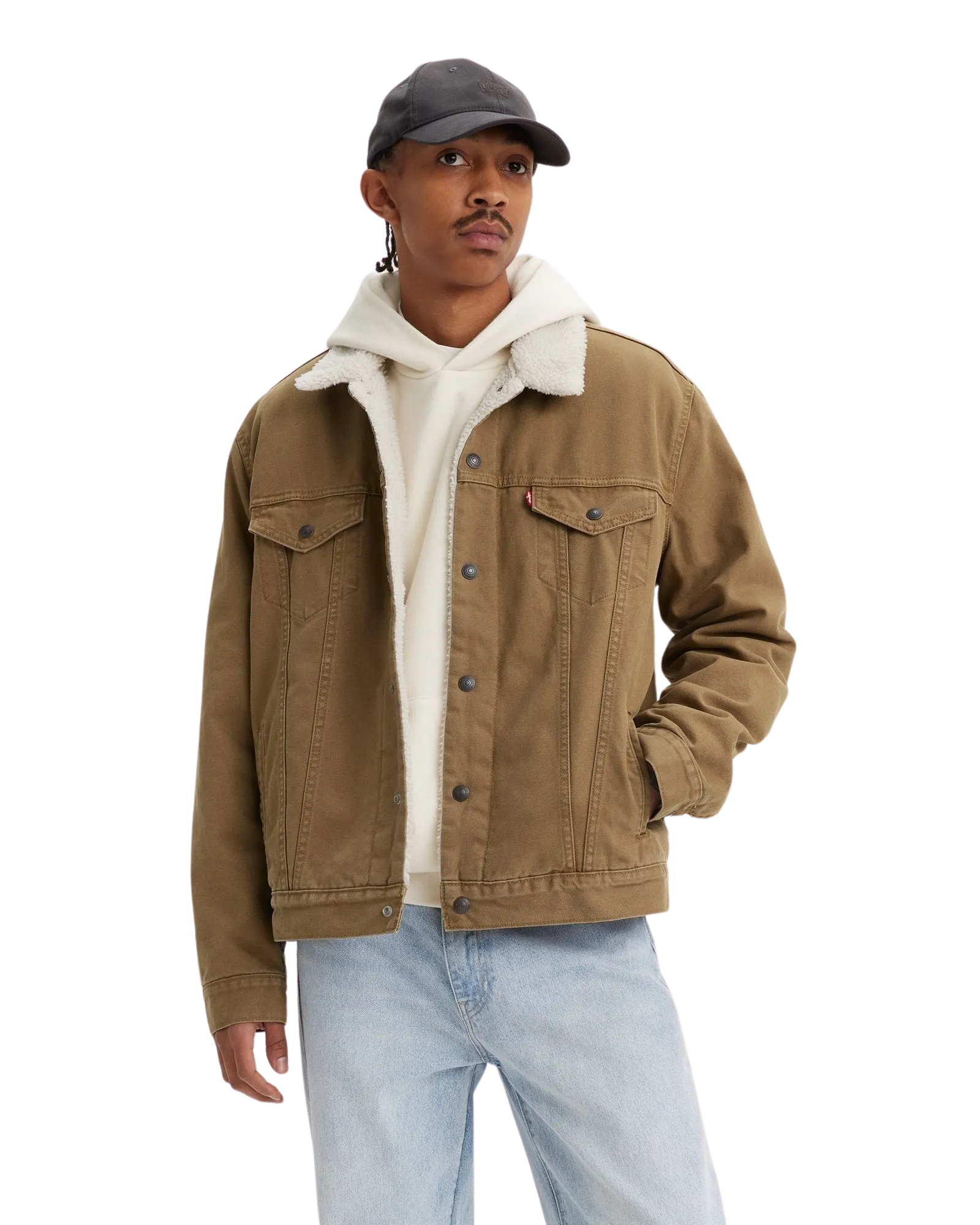 Veste trucker Sherpa Type 3 de Levi's en toile Cougar lavée