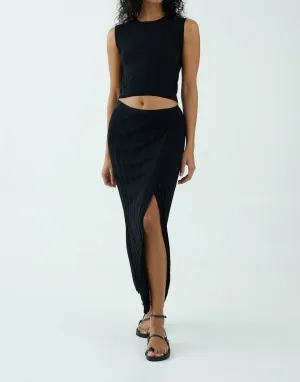 Jupe-robe en maille liaison noir