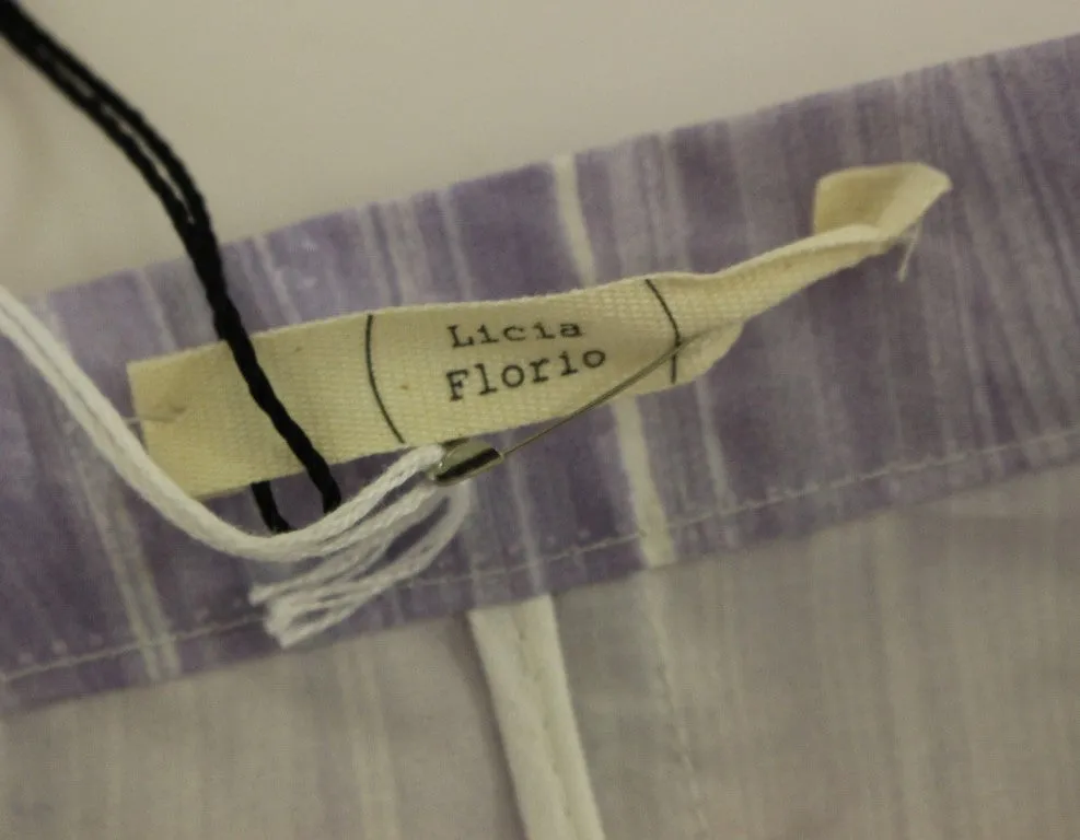 Jupe portefeuille femme en viscose Licia Florio mi-mollet