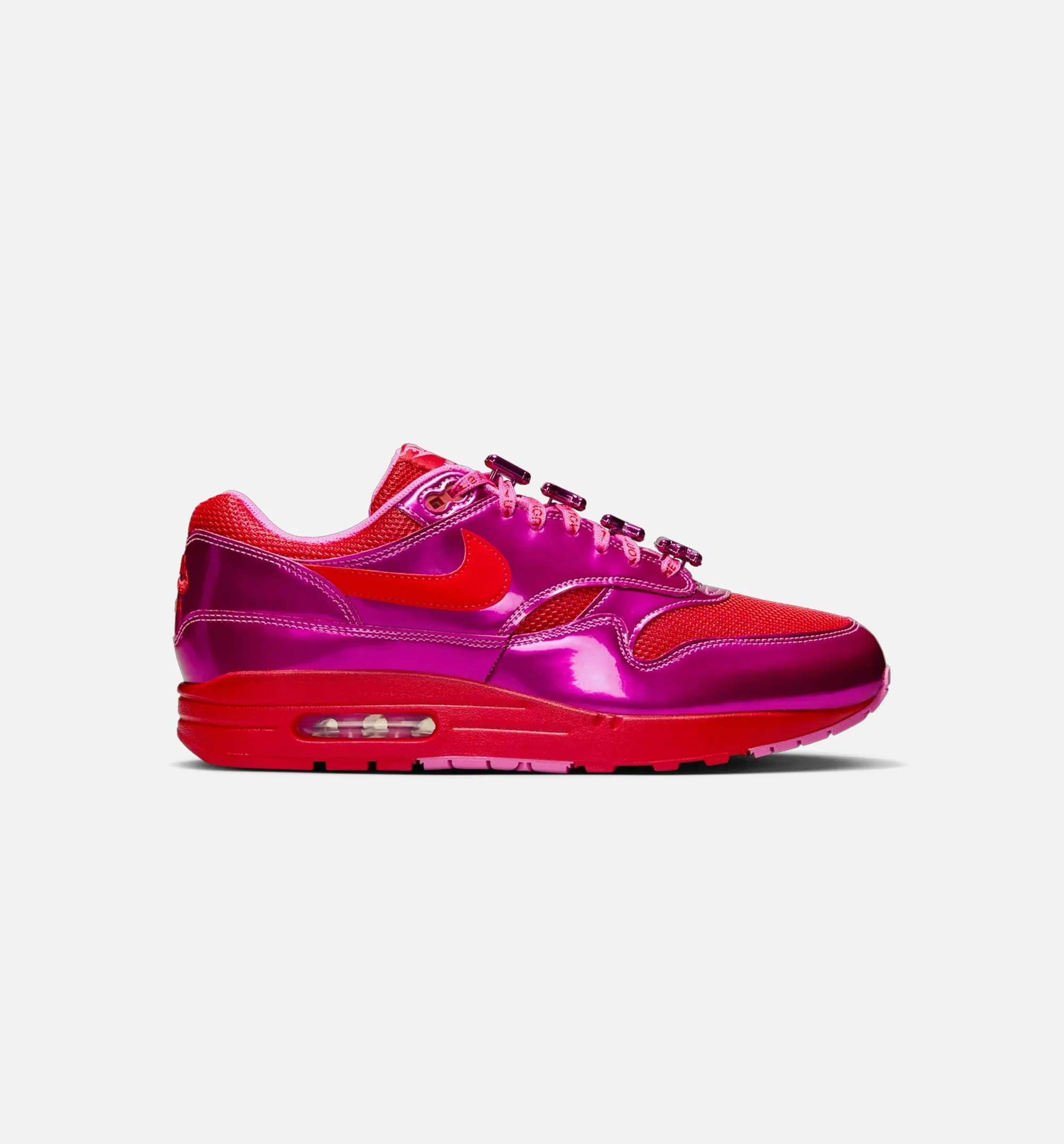 Air Max 1 Premium Mens Lifestyle Shoe - Playful Pink/University Red Odor - Resistant Leather Easy To Wash Design
