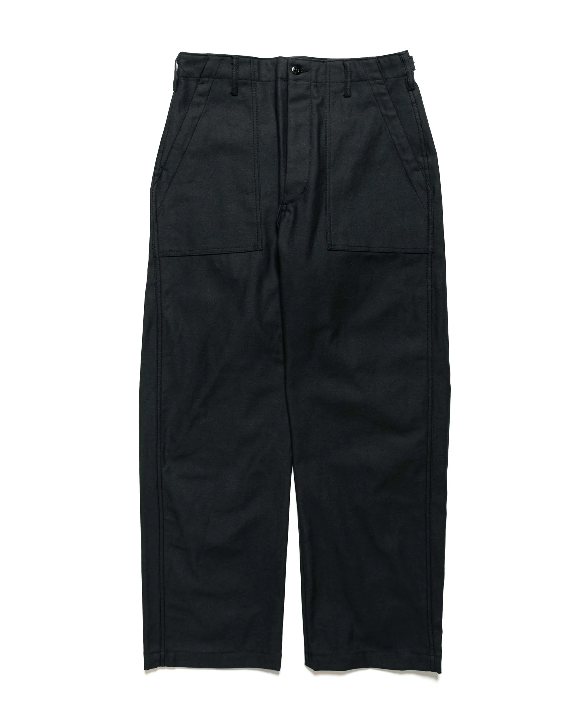 Back Detail Wind - Resistant Fabric Engineered Garments Workaday Fatigue Pant Black Cotton Reverse Sateen